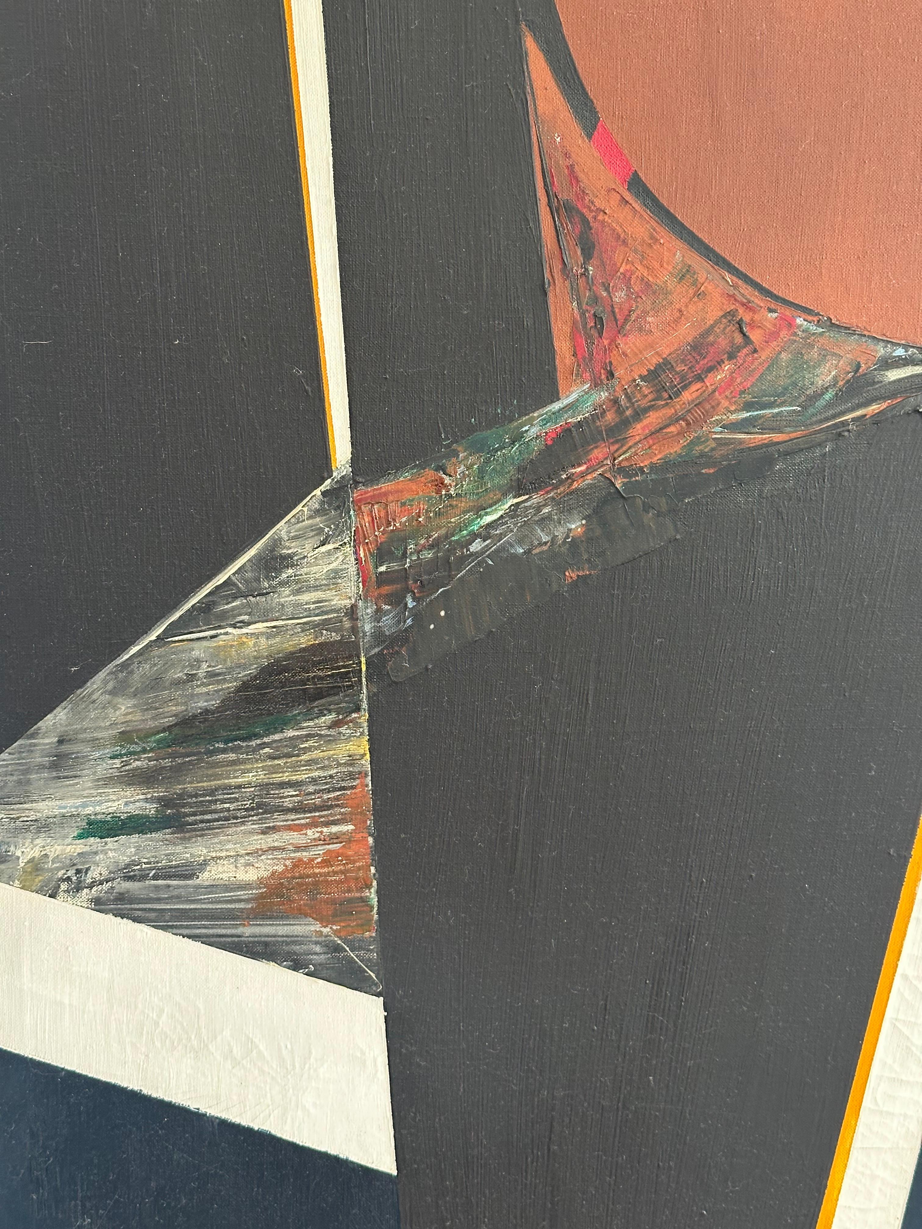 Sin título (pintura abstracta de borde duro) - Painting Borde duro de Budd Hopkins
