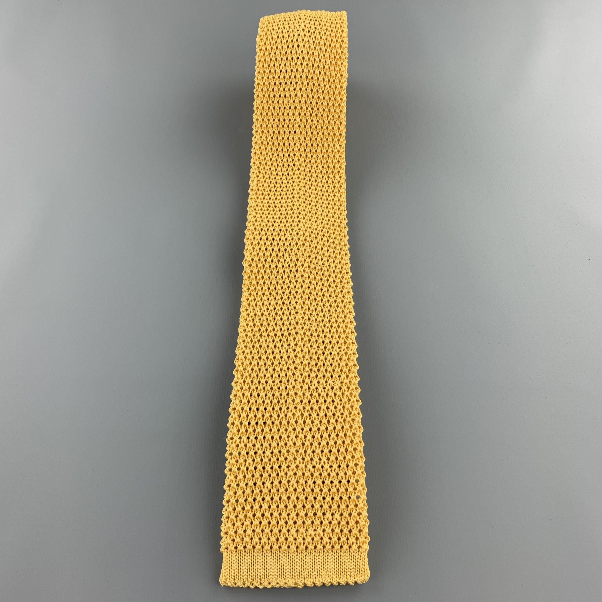 gold knit tie