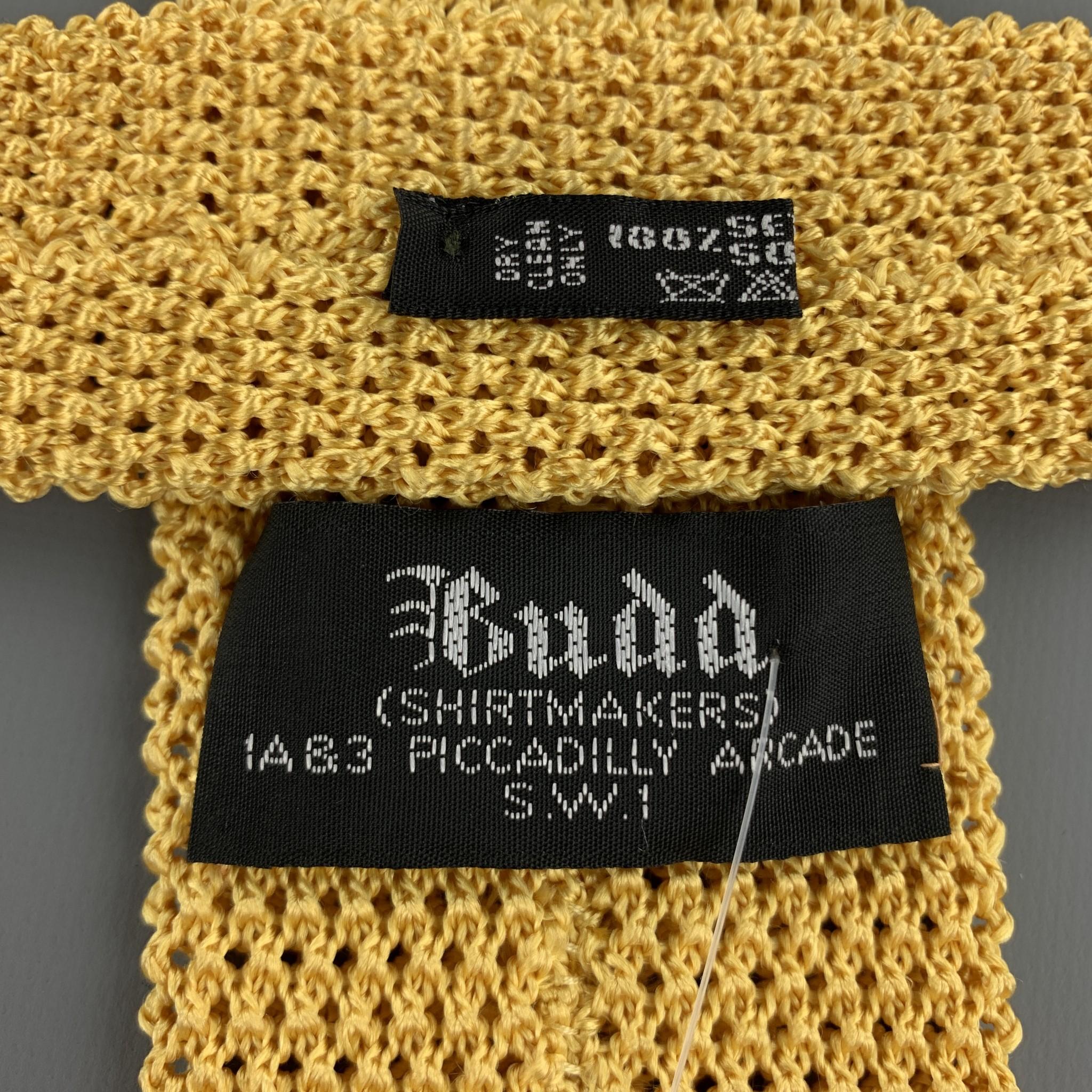 mustard knitted tie