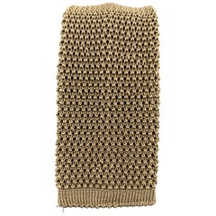 BUDD Light Taupe Silk Textured Knit Tie