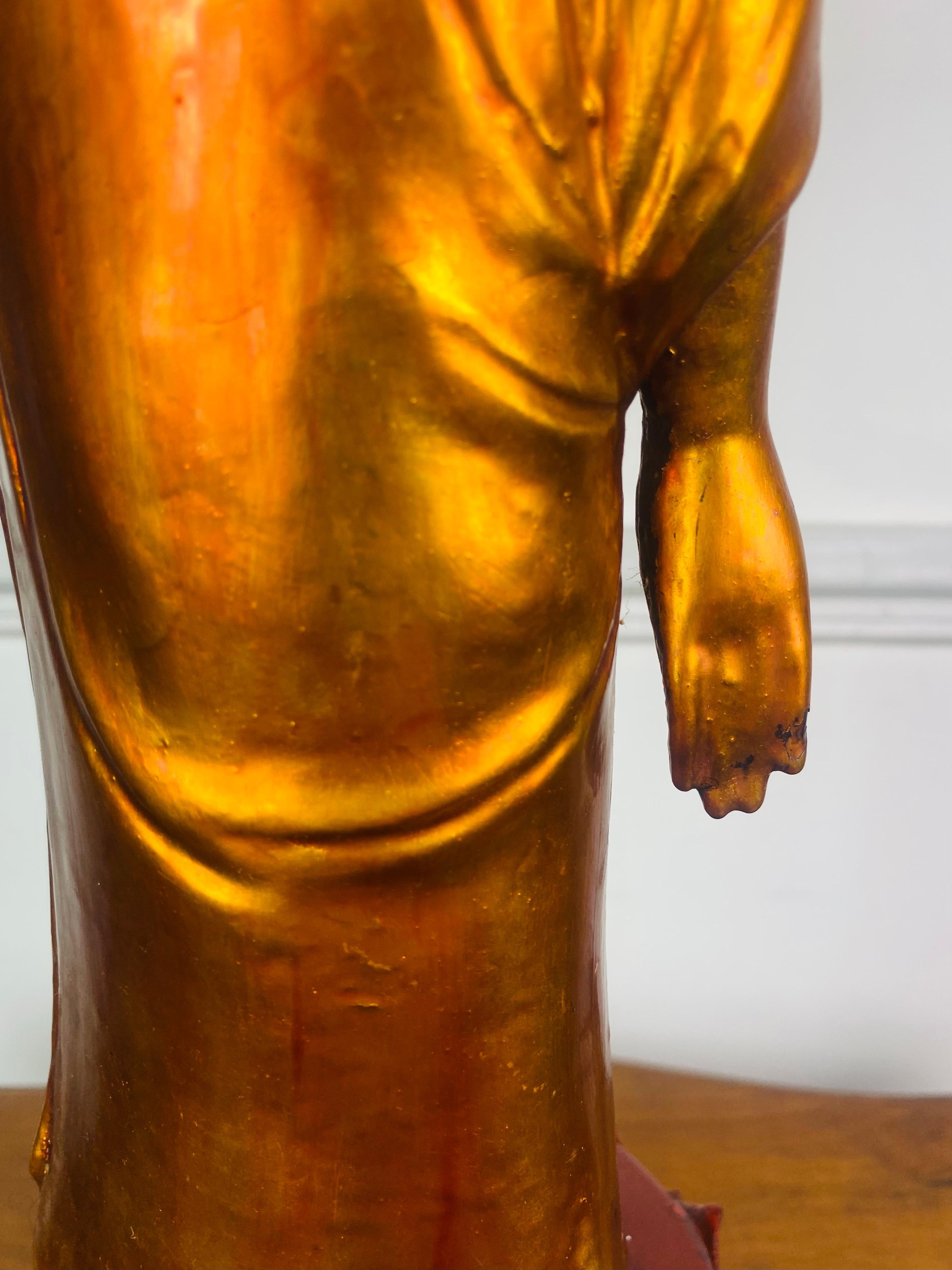 Wood Wood en bois doré et laqué, Asie de l'Est, fin du XIXe siècle en vente 6