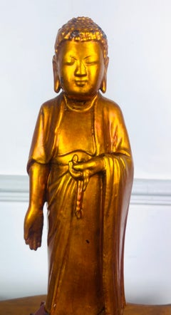 Buddha Amitabha in gilded and lacquered wood, East Asia, late 19th century