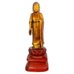 Buddha Amitabha in gilded and lacquered wood, East Asia, late 19th century