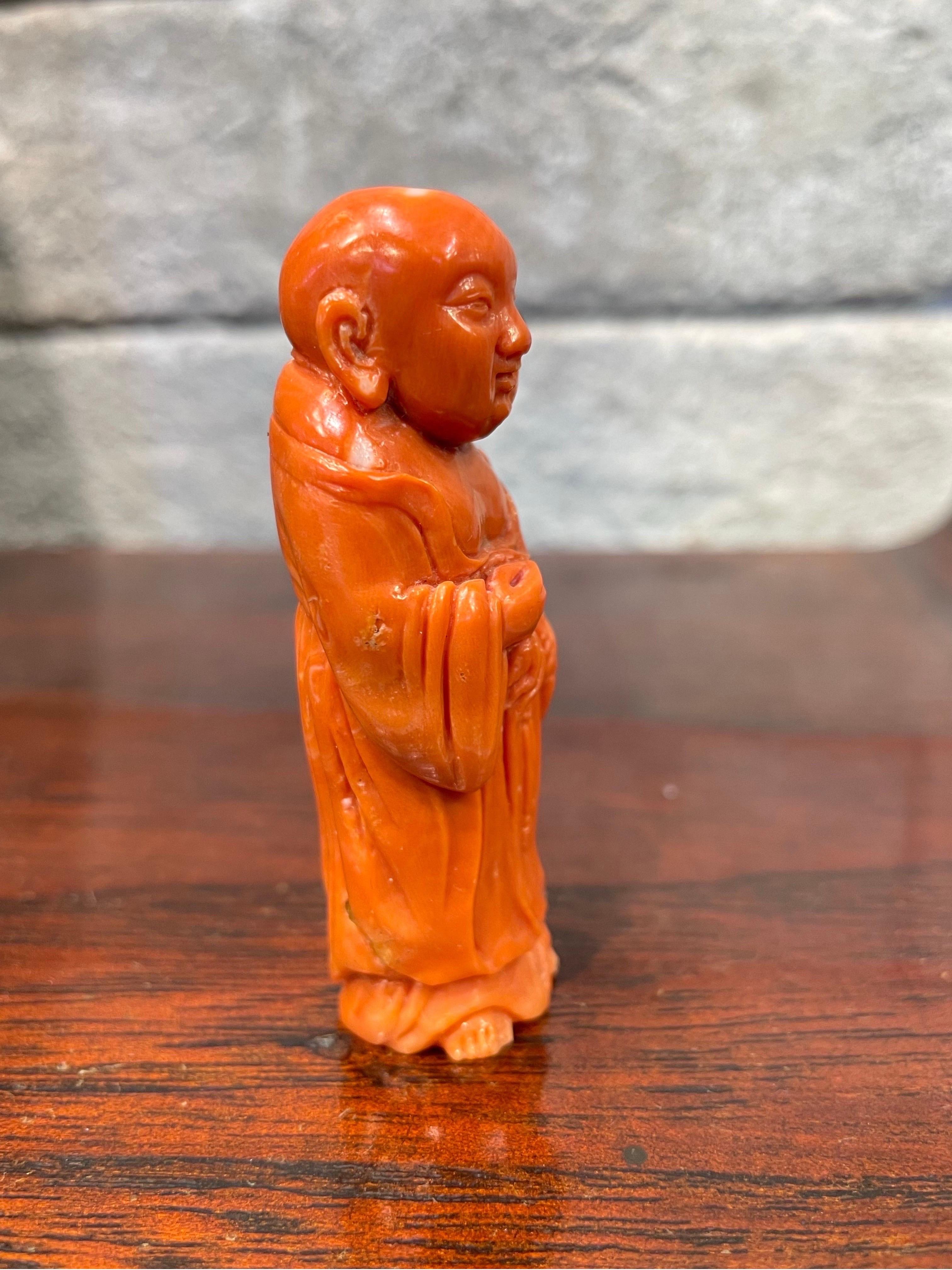 Buddha carved from momo coral, one of a kind. 