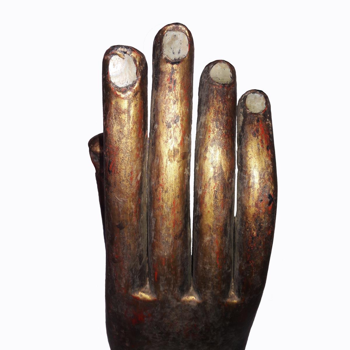 Gold Buddha Hand Sculptures, Late 20th Century 1