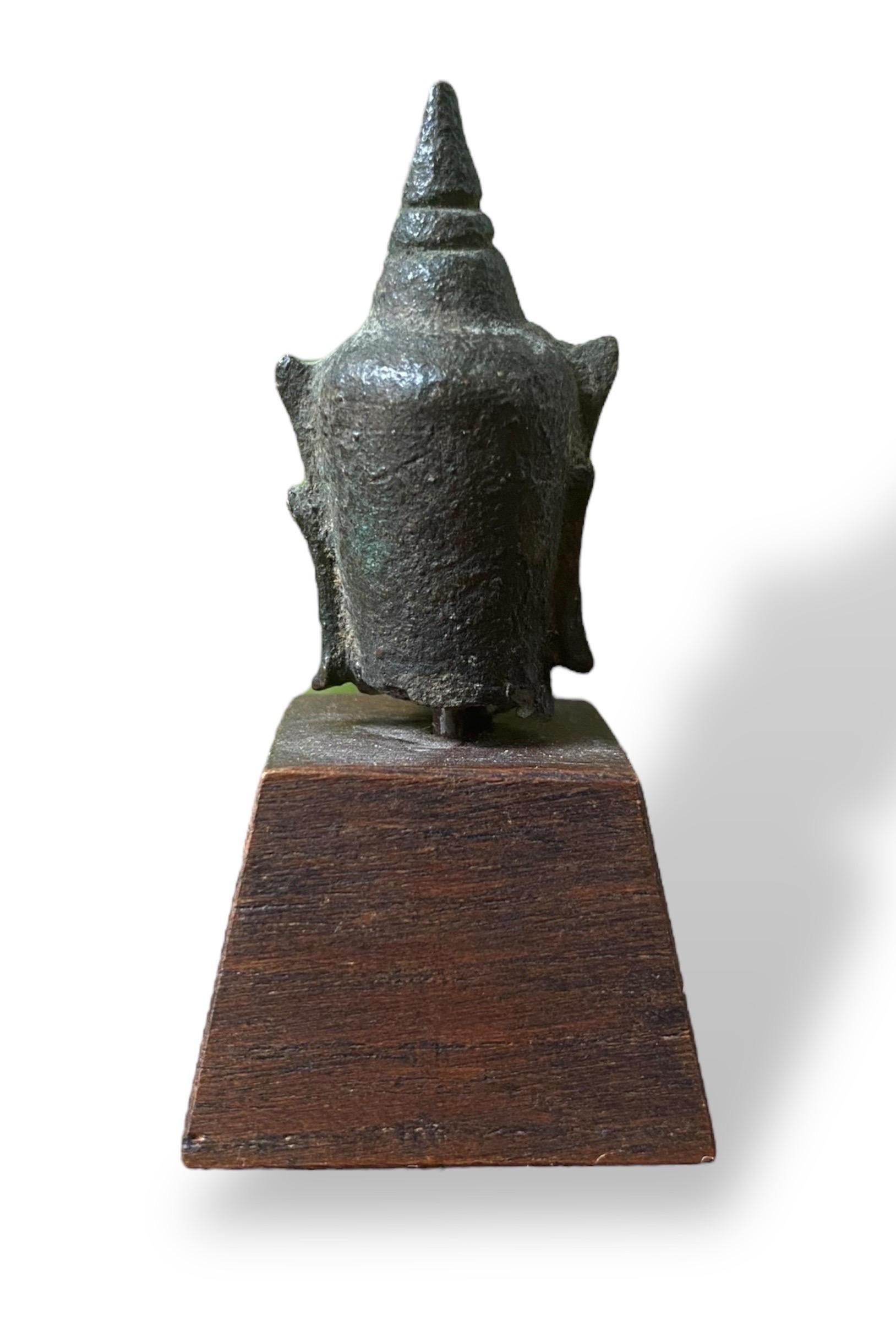 Cabeza de Buda - Tailandia, Ayutthaya, siglo XVII en venta 6