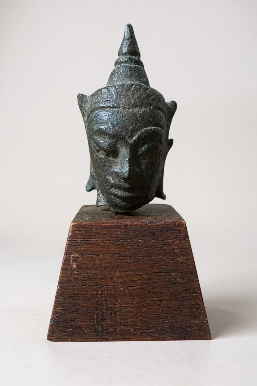 Cabeza de Buda - Tailandia, Ayutthaya, siglo XVII en venta 7