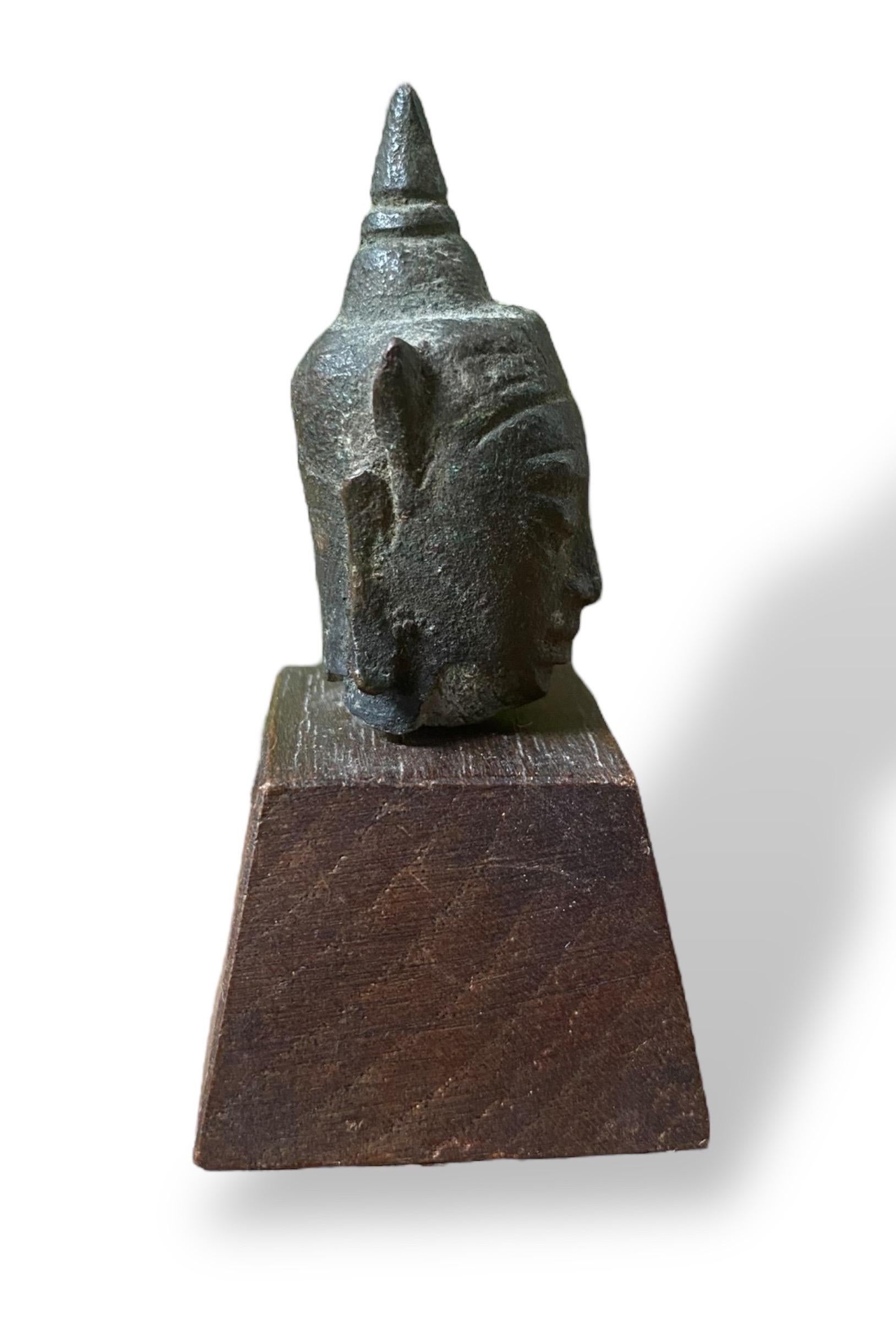 Cabeza de Buda - Tailandia, Ayutthaya, siglo XVII en venta 2