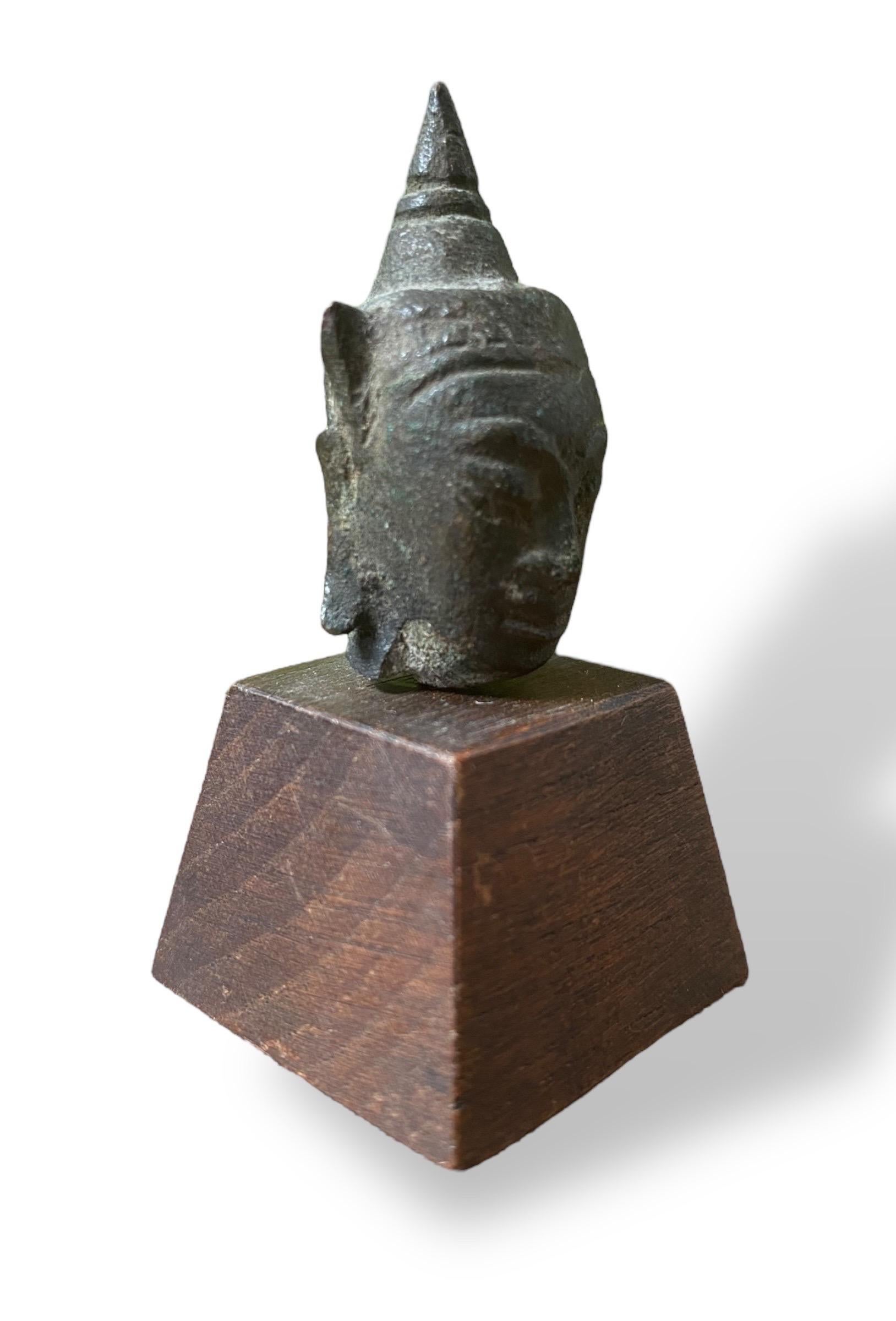 Cabeza de Buda - Tailandia, Ayutthaya, siglo XVII en venta 3