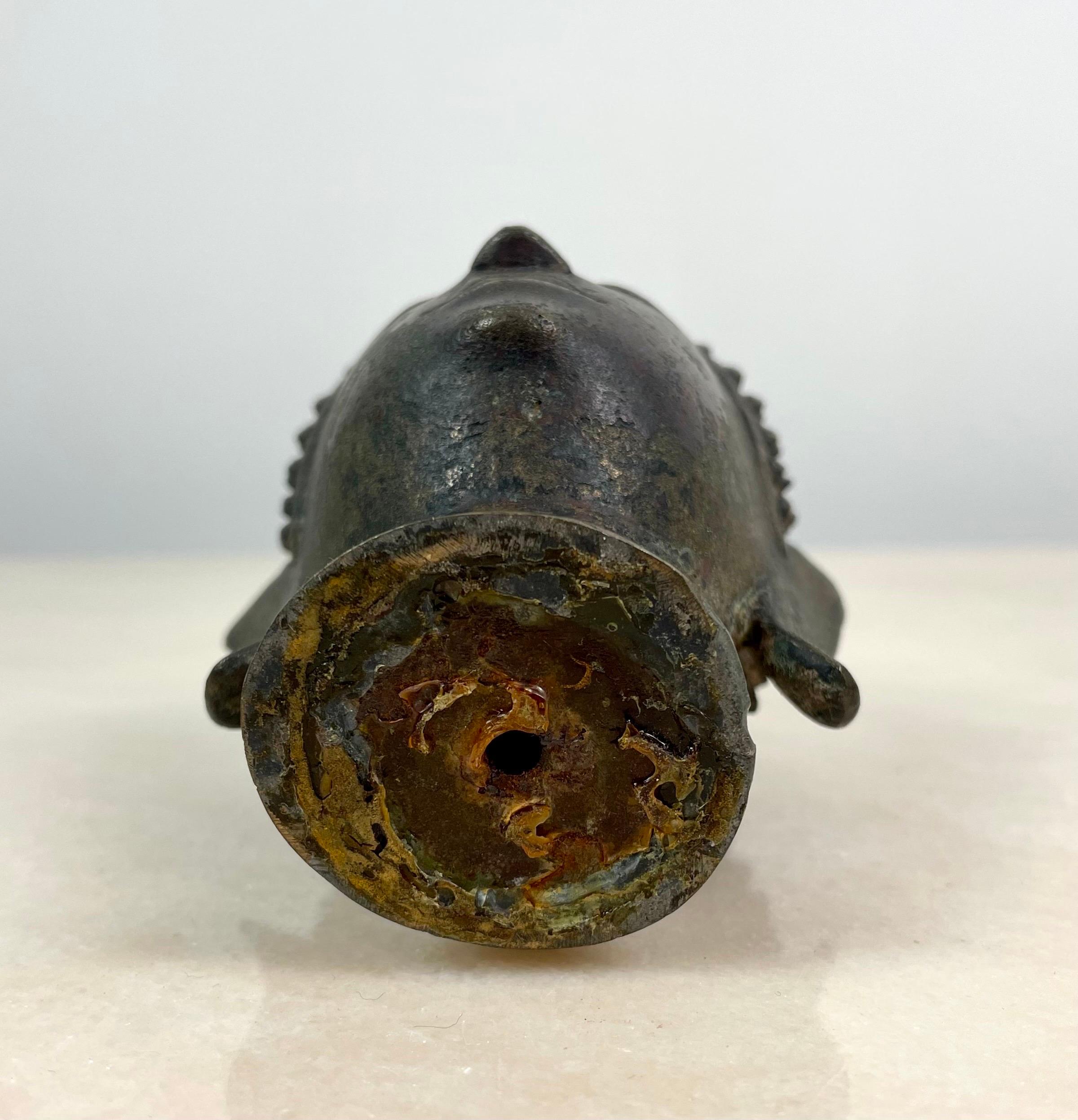 Testa di Buddha, Thailandia, bronzo fuso, fine del XIX secolo, stile Sukhothai/Ayutthaya in vendita 2