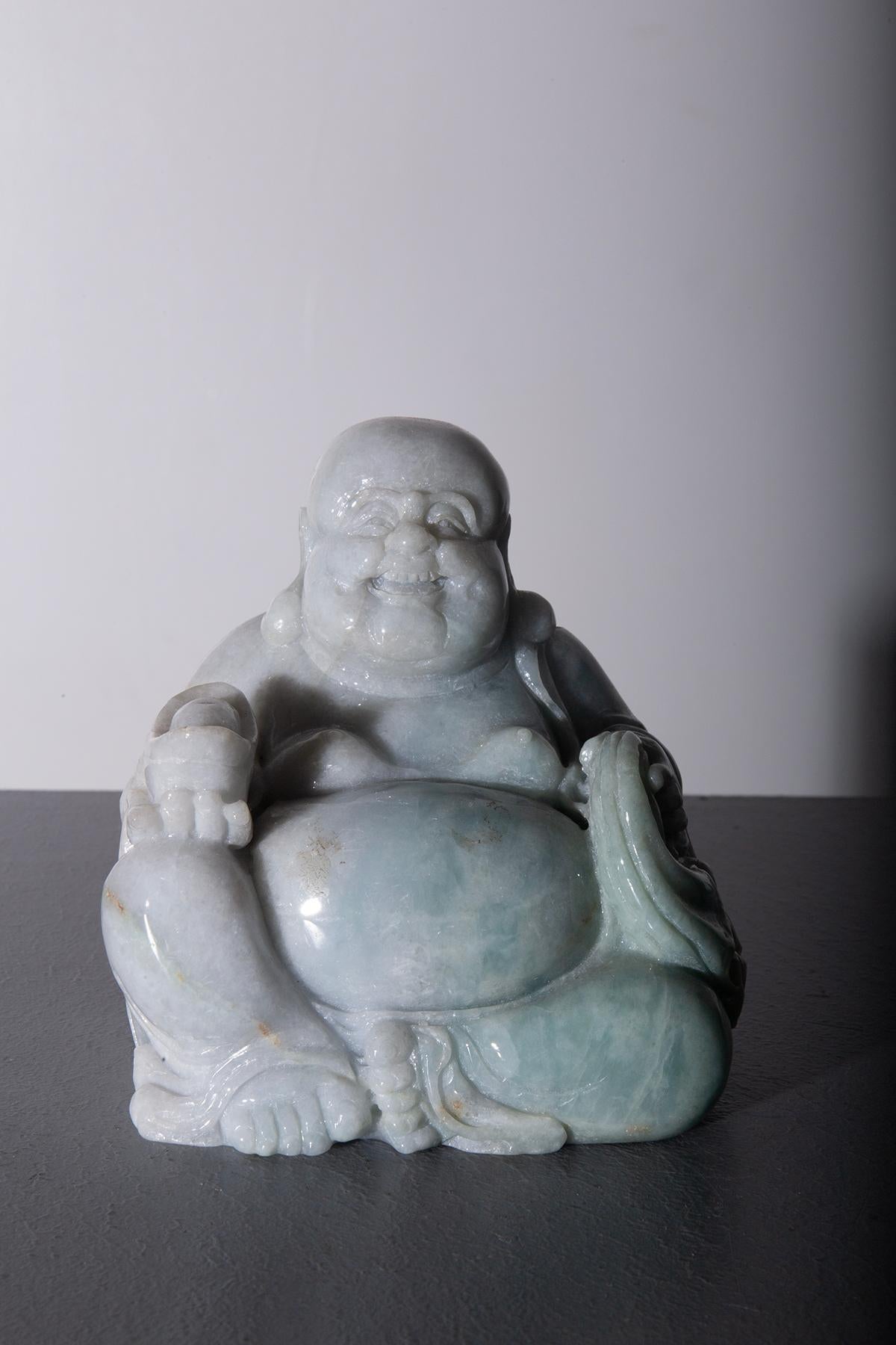 Chinese Buddha in Imperial Jade For Sale