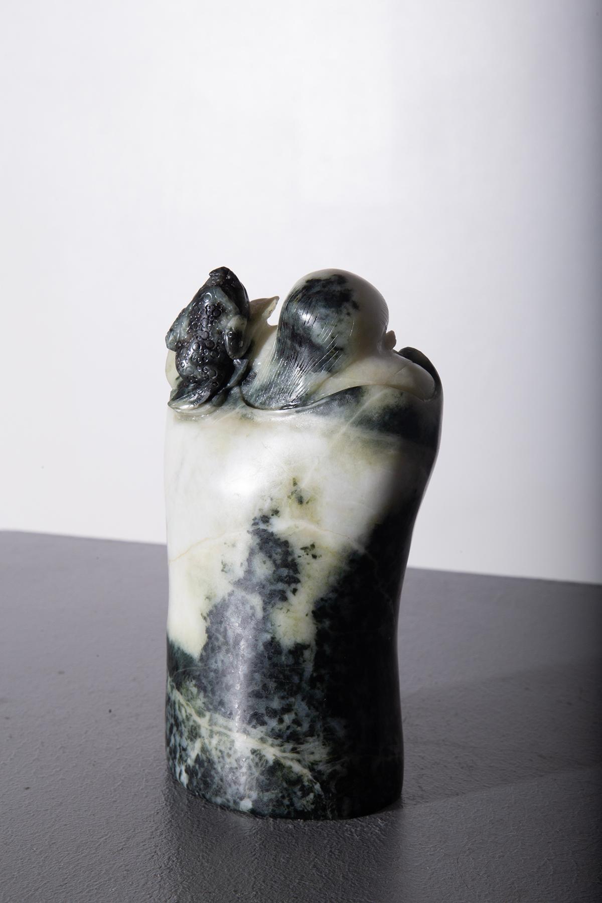 Chinese Bouddha en racine de jade en vente
