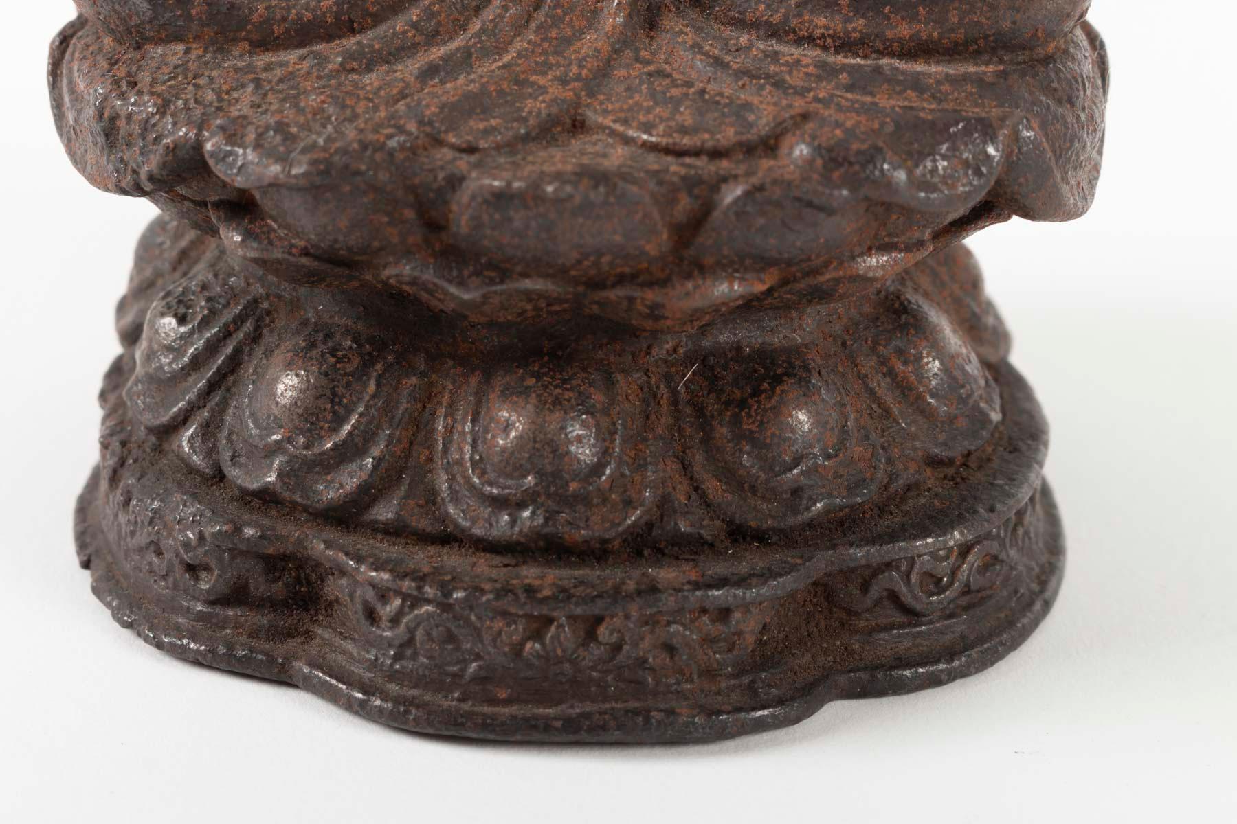 Chinese Buddha in Meditation on a Lotus-Shaped Bass, China, 19th Century