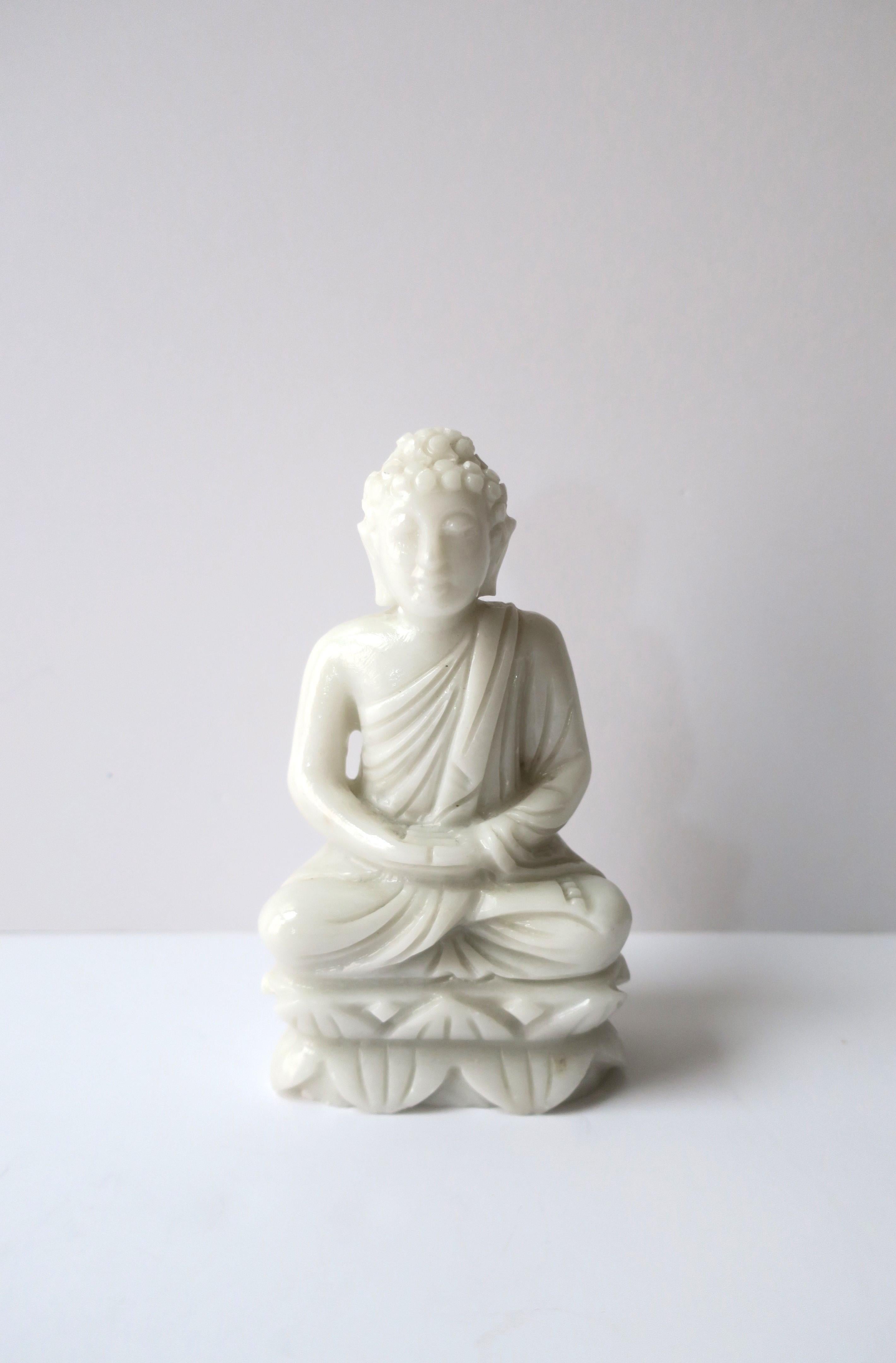 Buddha in White Milk Glass 7