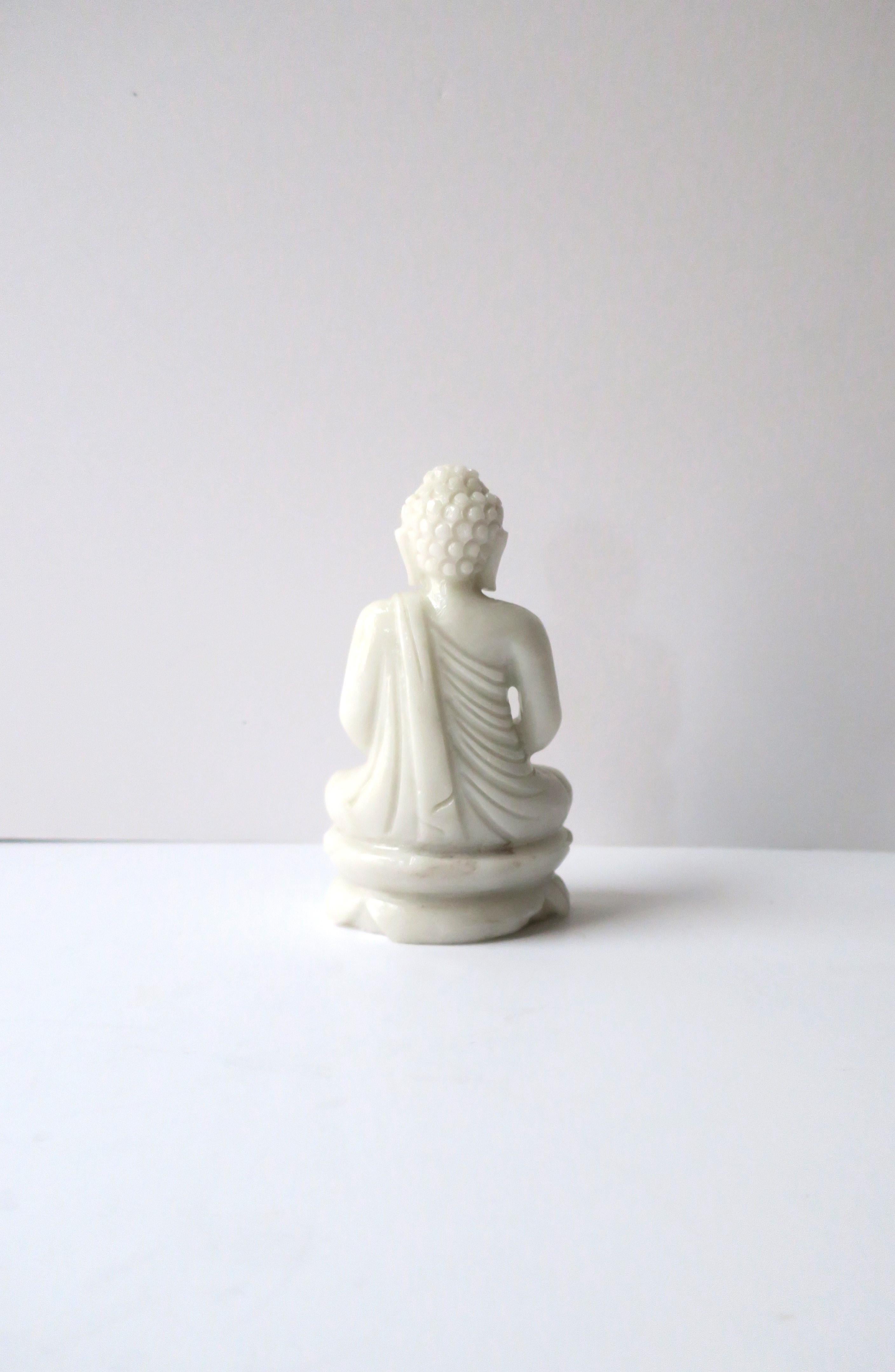 Buddha in White Milk Glass For Sale 4