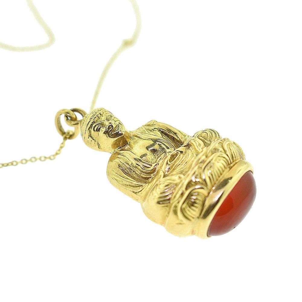Brilliance Jewels, Miami
Questions? Call Us Anytime!
786,482,8100

Style: Pendant Necklace

Metal: Yellow Gold

Metal Purity:  Necklace: 14k

                               Pendant: 18k 

Material: Coral 

Chain Length: 9