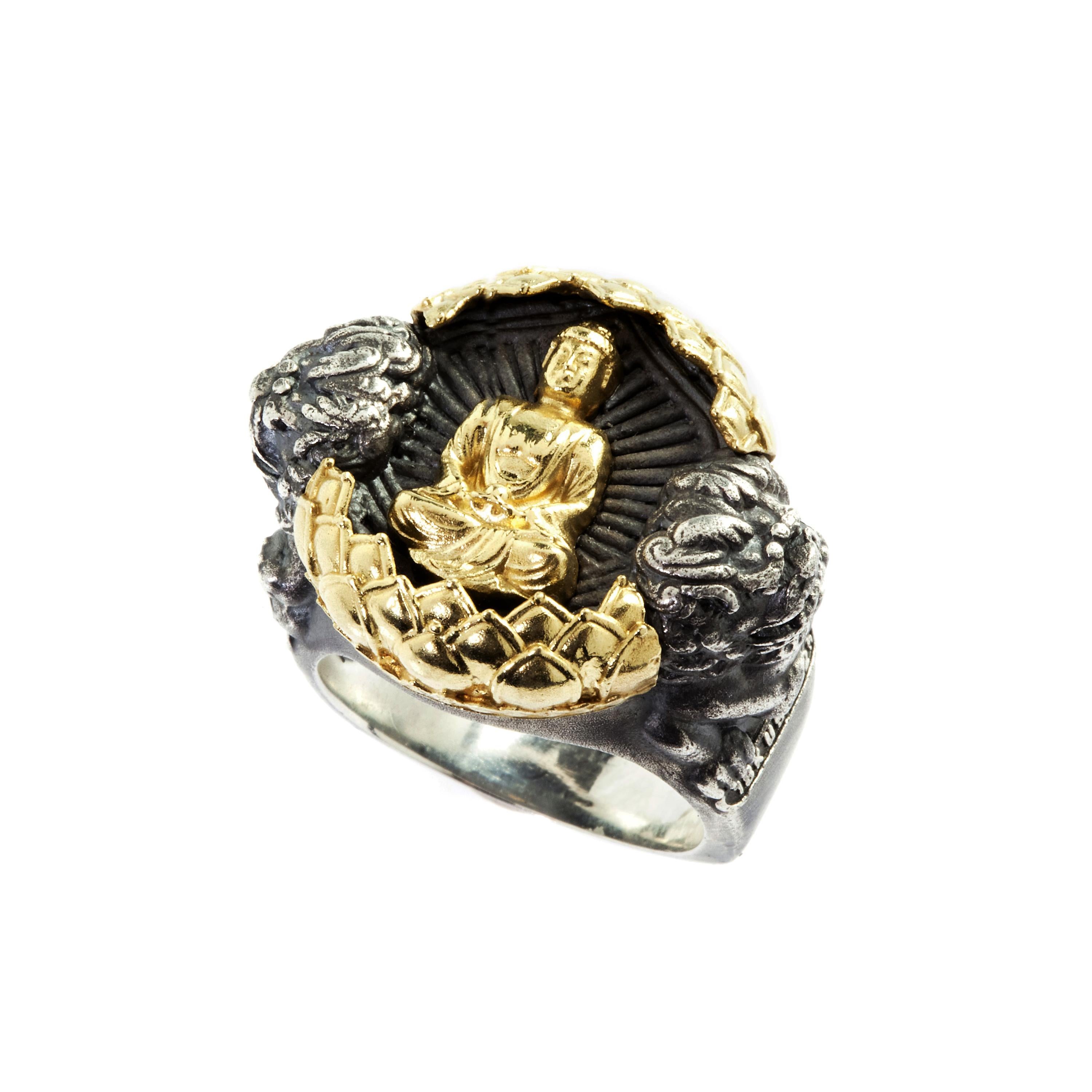 buddha gold ring