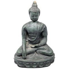 Vintage Buddha Sandstone Garden Statue, Contemporary