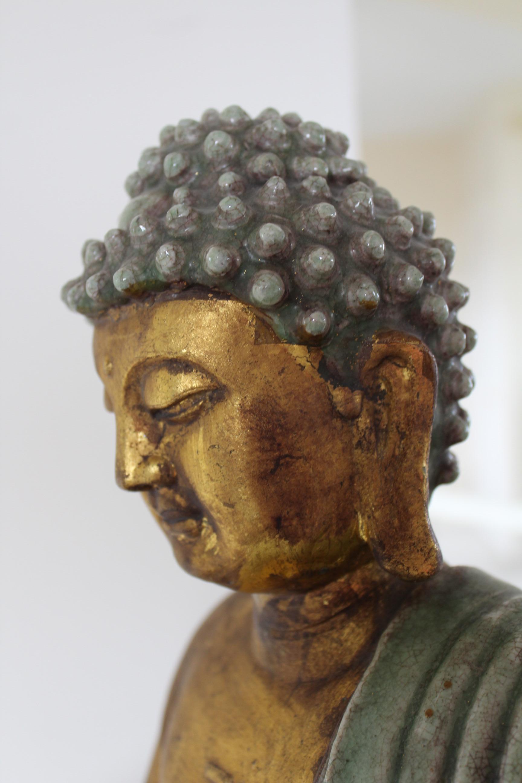 Buddha Statue in Ceramic, circa 1930 2