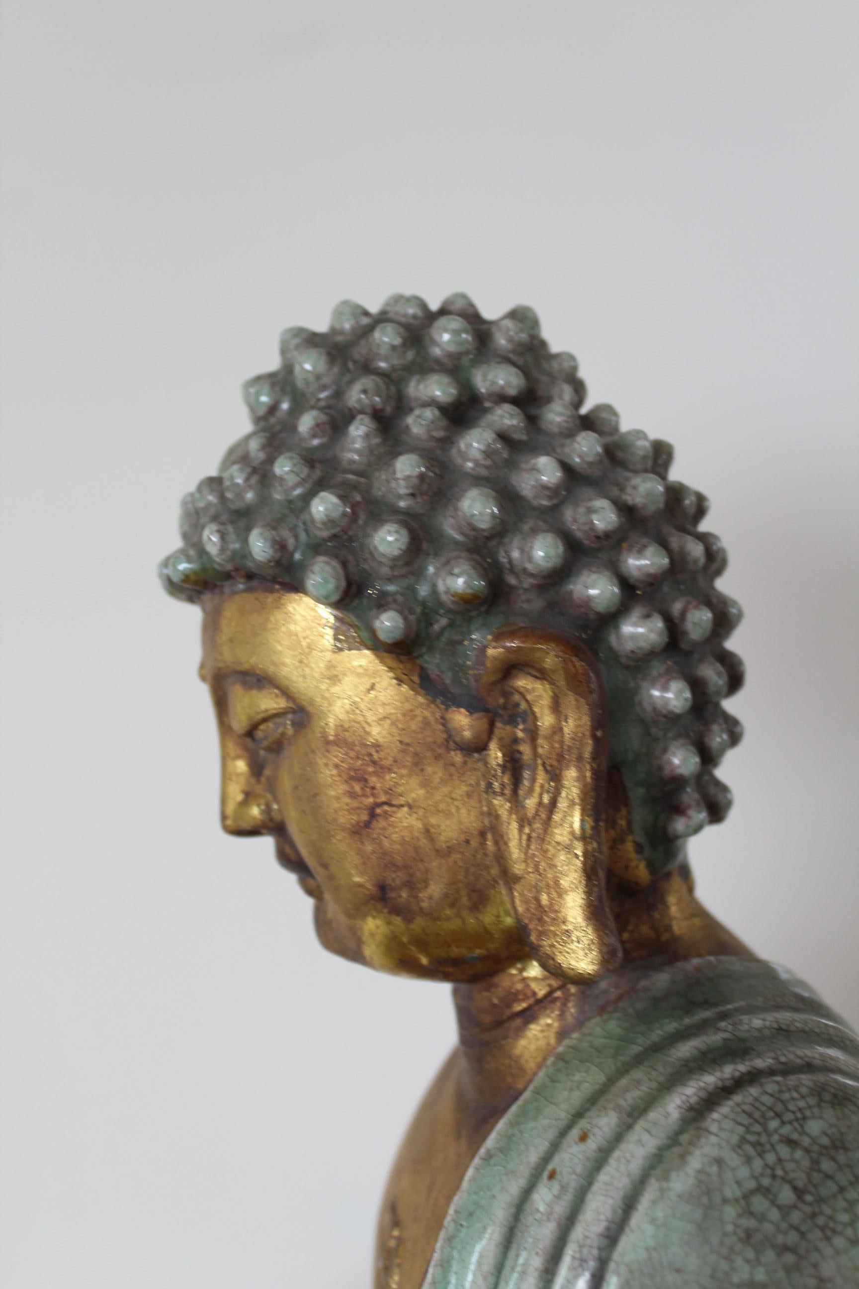 Buddha Statue in Ceramic, circa 1930 1