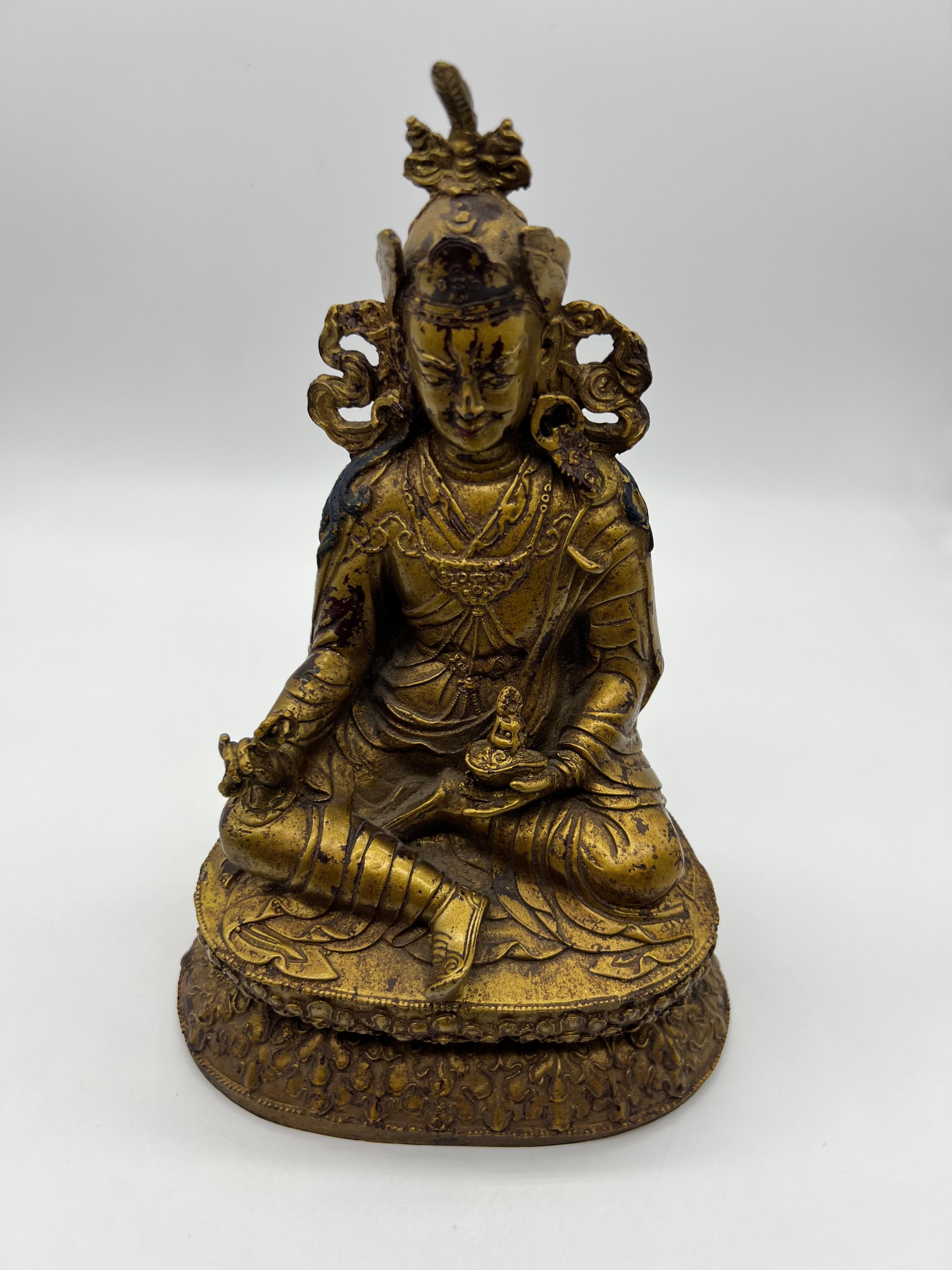 Buddha Statue Tibetan Teacher Buddhism Ancient Medicine Meditation Figure 1