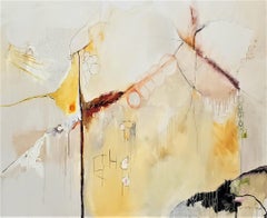 "Buddha's Breakfast, " 2021 Large Abstract Oil on Canvas by Kathi Robinson Frank