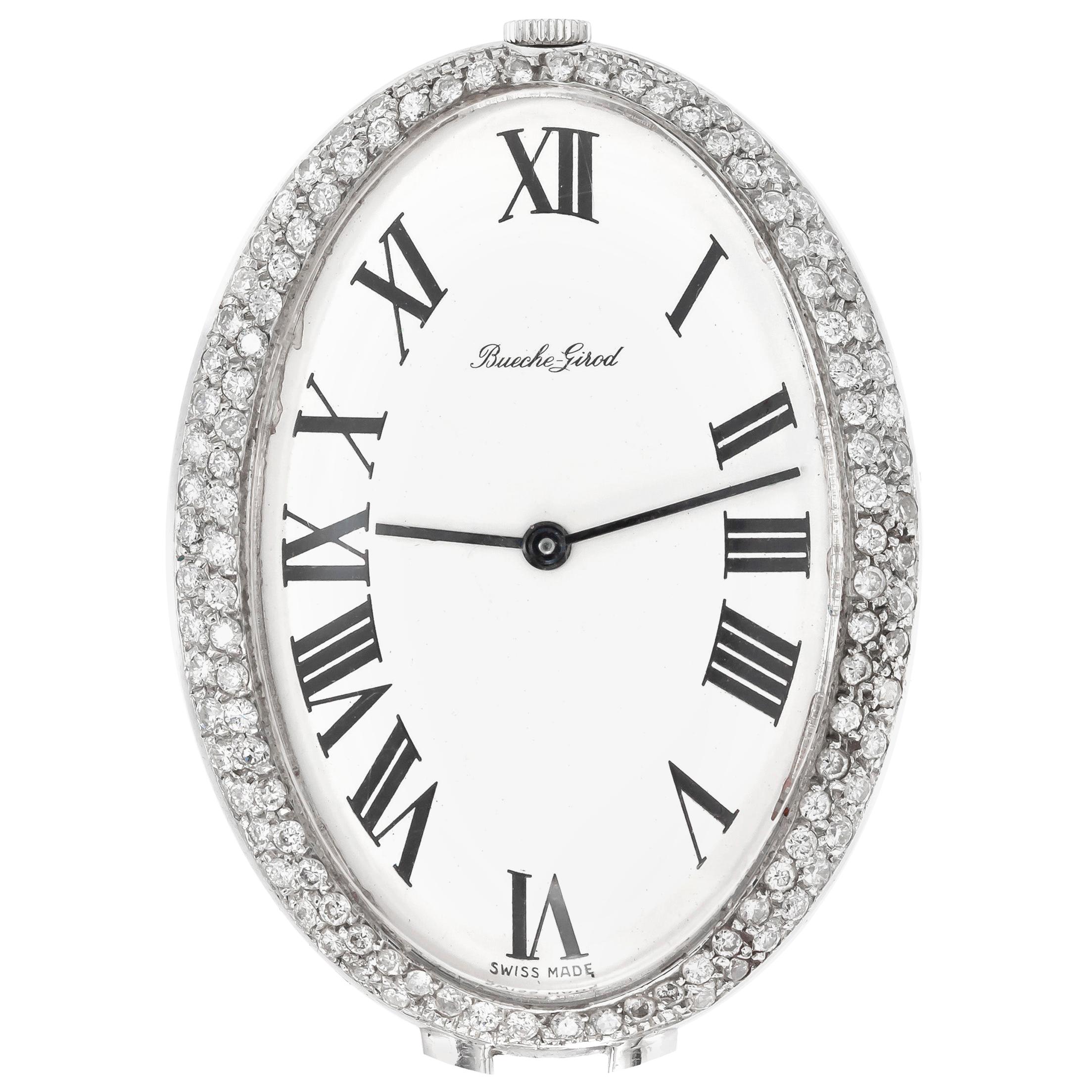 Bueche-Girod 6.00 Carat Diamond Pocket Watch