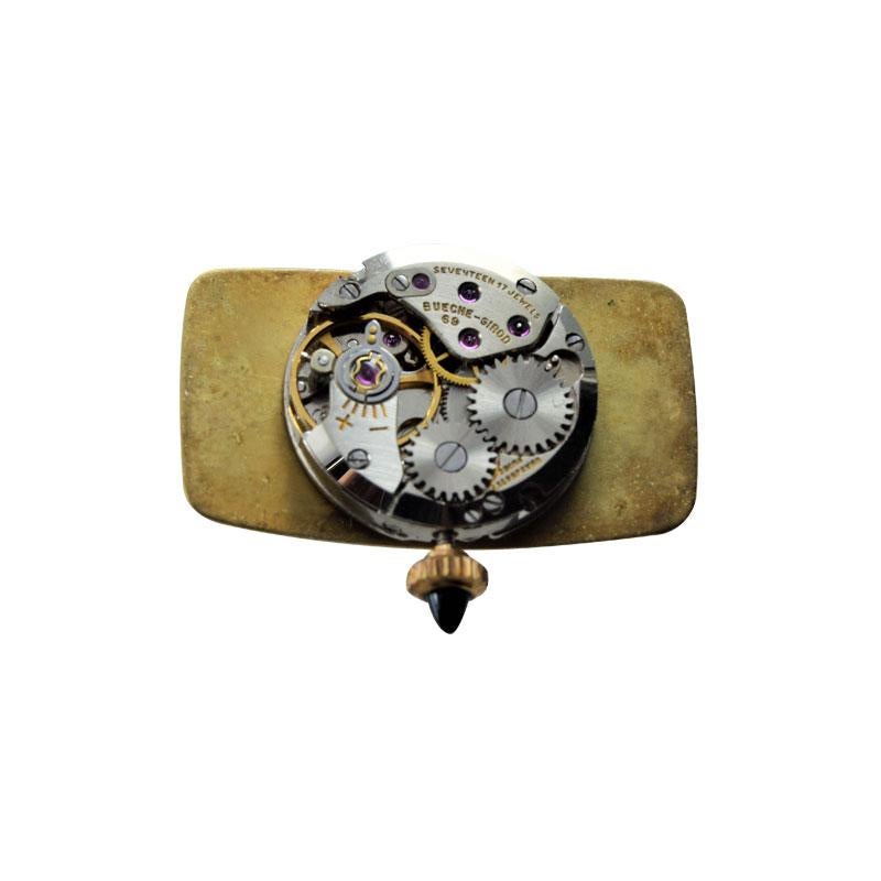 Bueche Girod 18 Karat, Yellow Midcentury Watch Originally Owned by Jerry Lewis For Sale 6