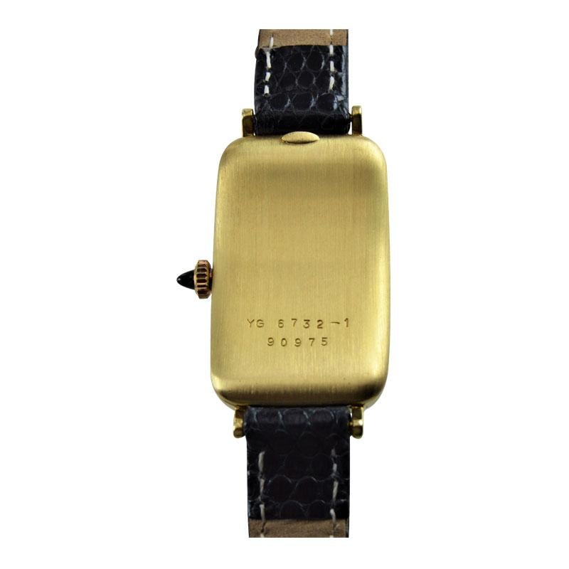 Bueche Girod 18 Karat, Yellow Midcentury Watch Originally Owned by Jerry Lewis For Sale 3