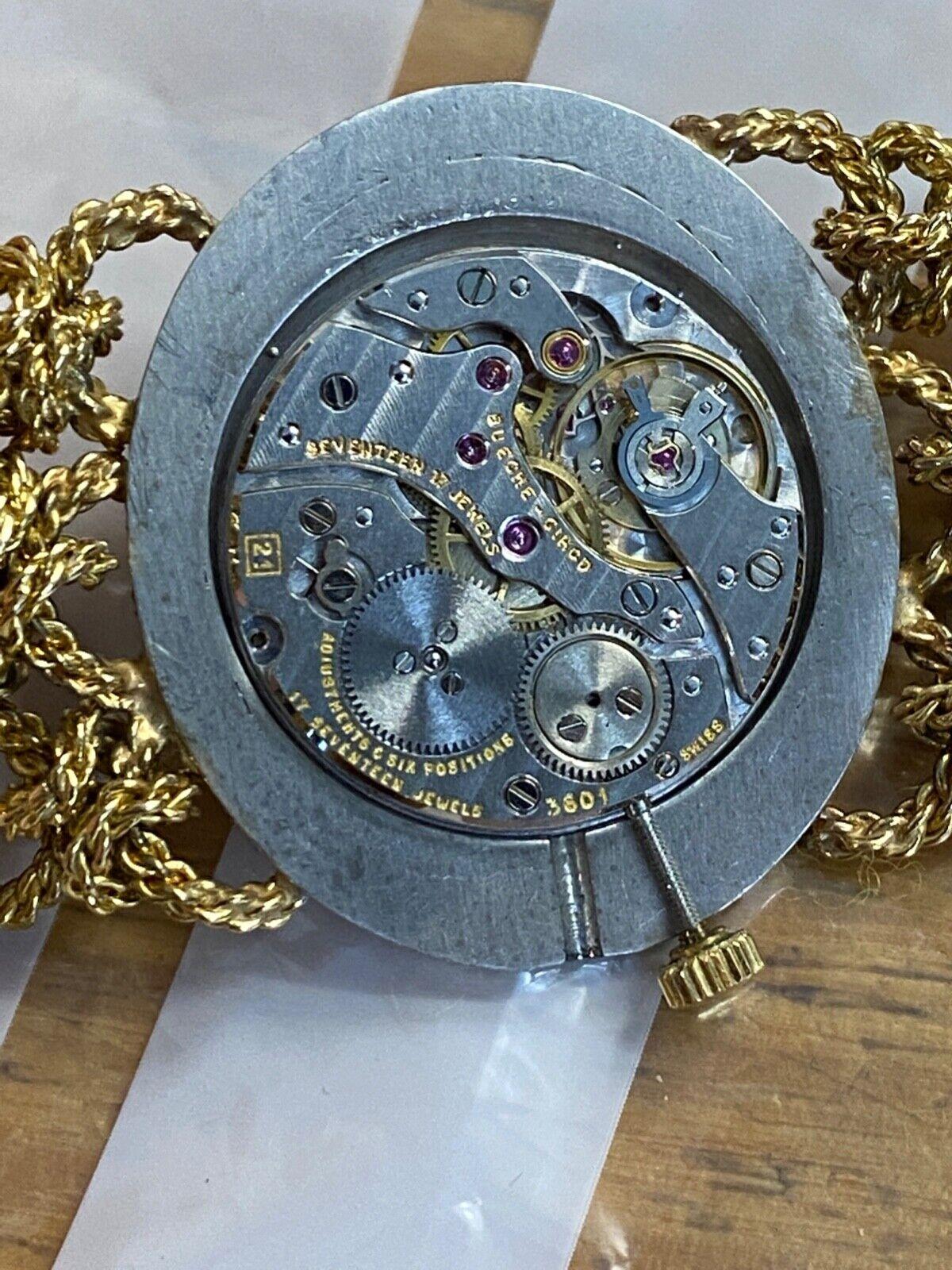 Bueche-Girod 18k Gold & 5.00 Diamond Knitted Bracelet Dress Watch, Ref Y 9801 2