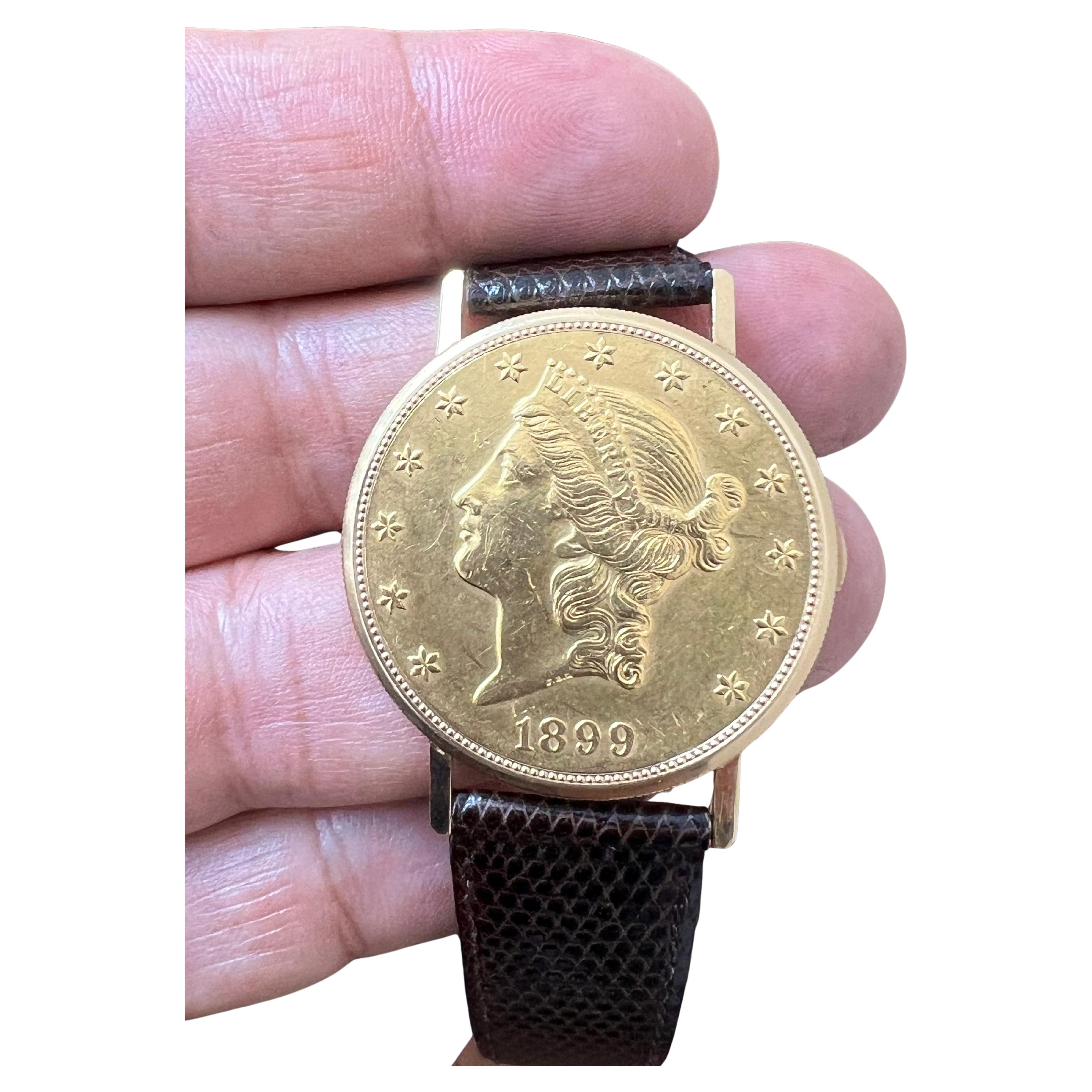 Reloj Bueche Girod $20 monedas de oro ca' 1980 en venta 11