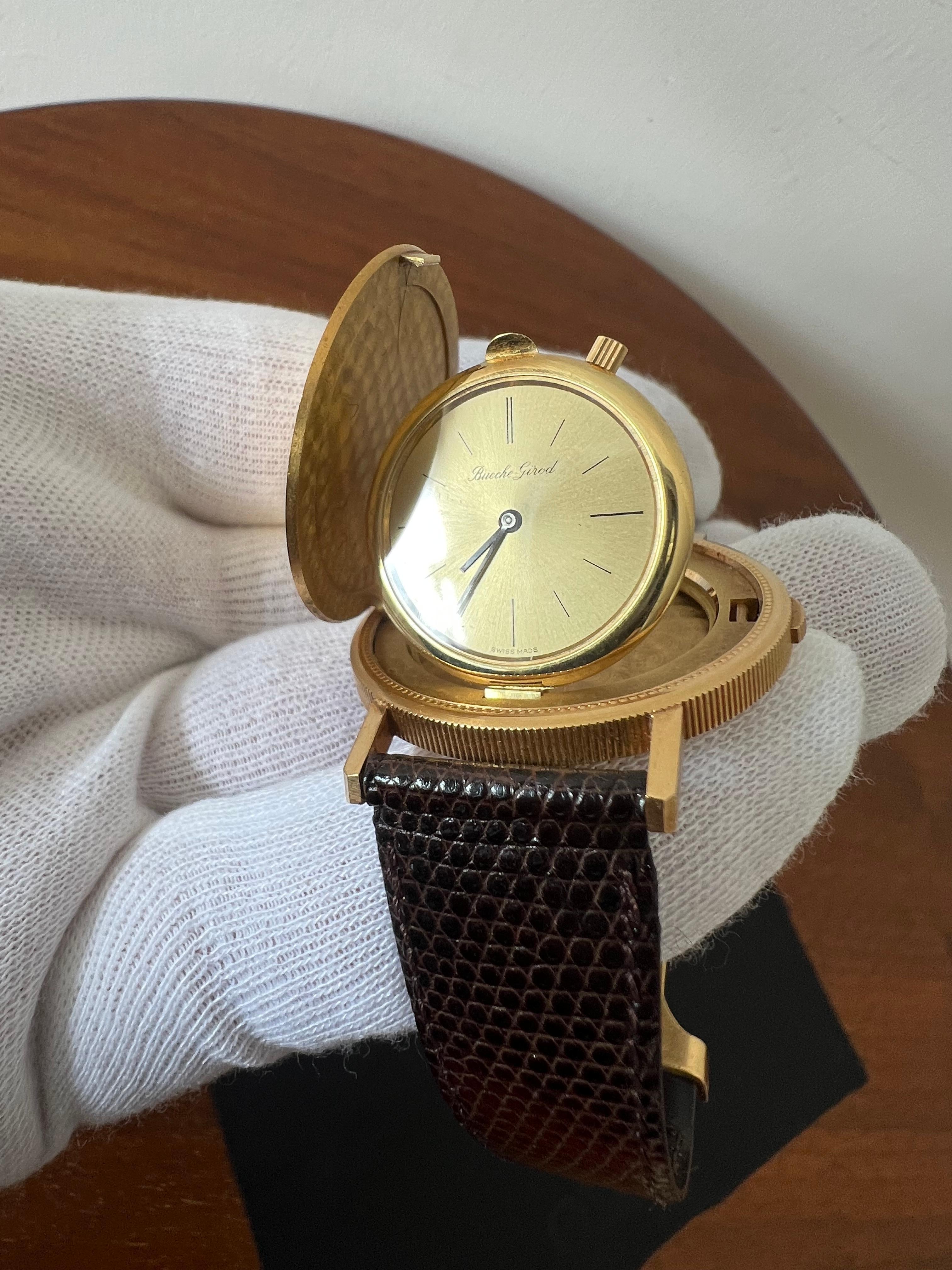 Reloj Bueche Girod $20 monedas de oro ca' 1980 en venta 3