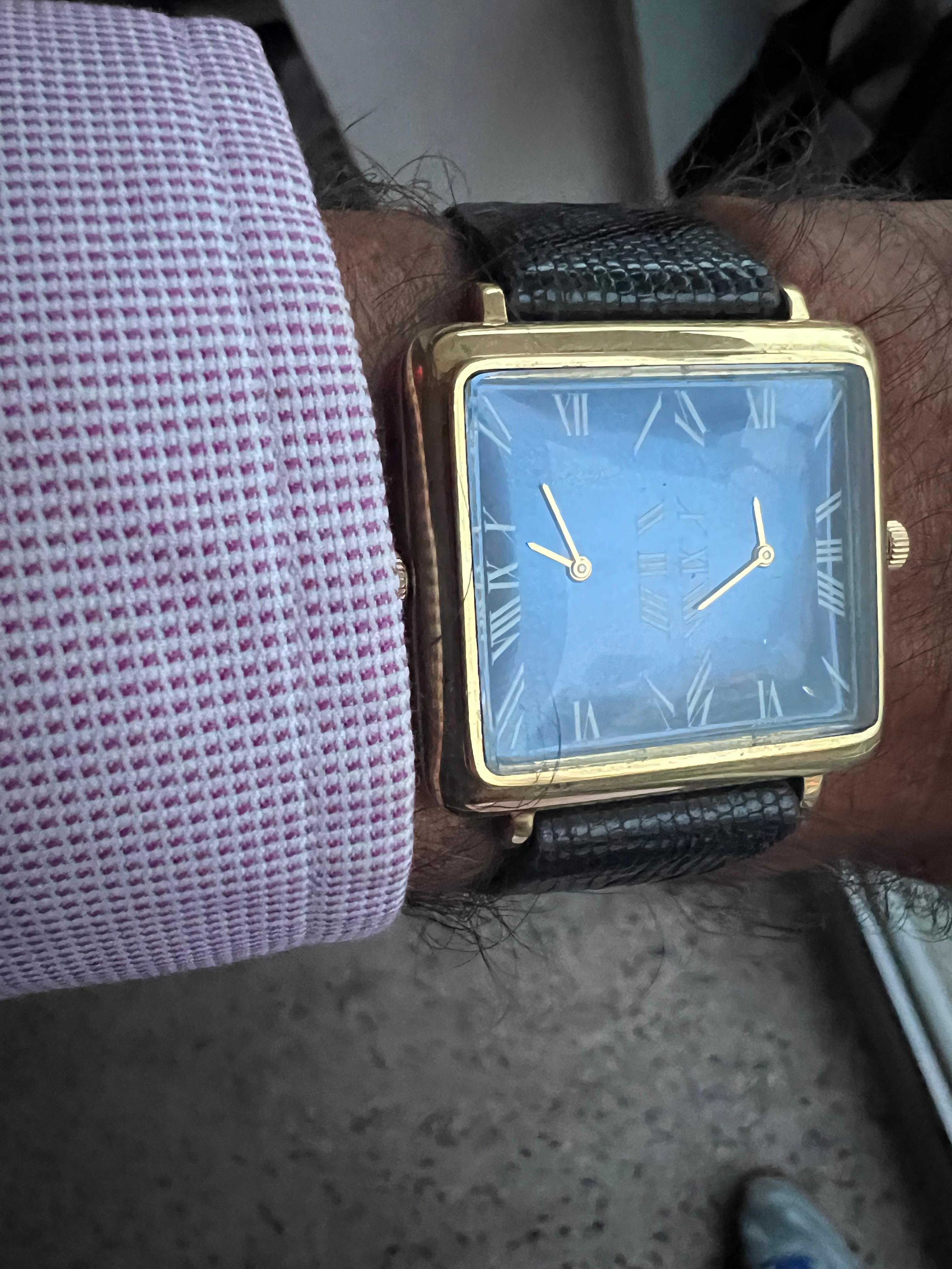 Montre mécanique Dual Time Bueche Girod Ca' 1970's en vente 6