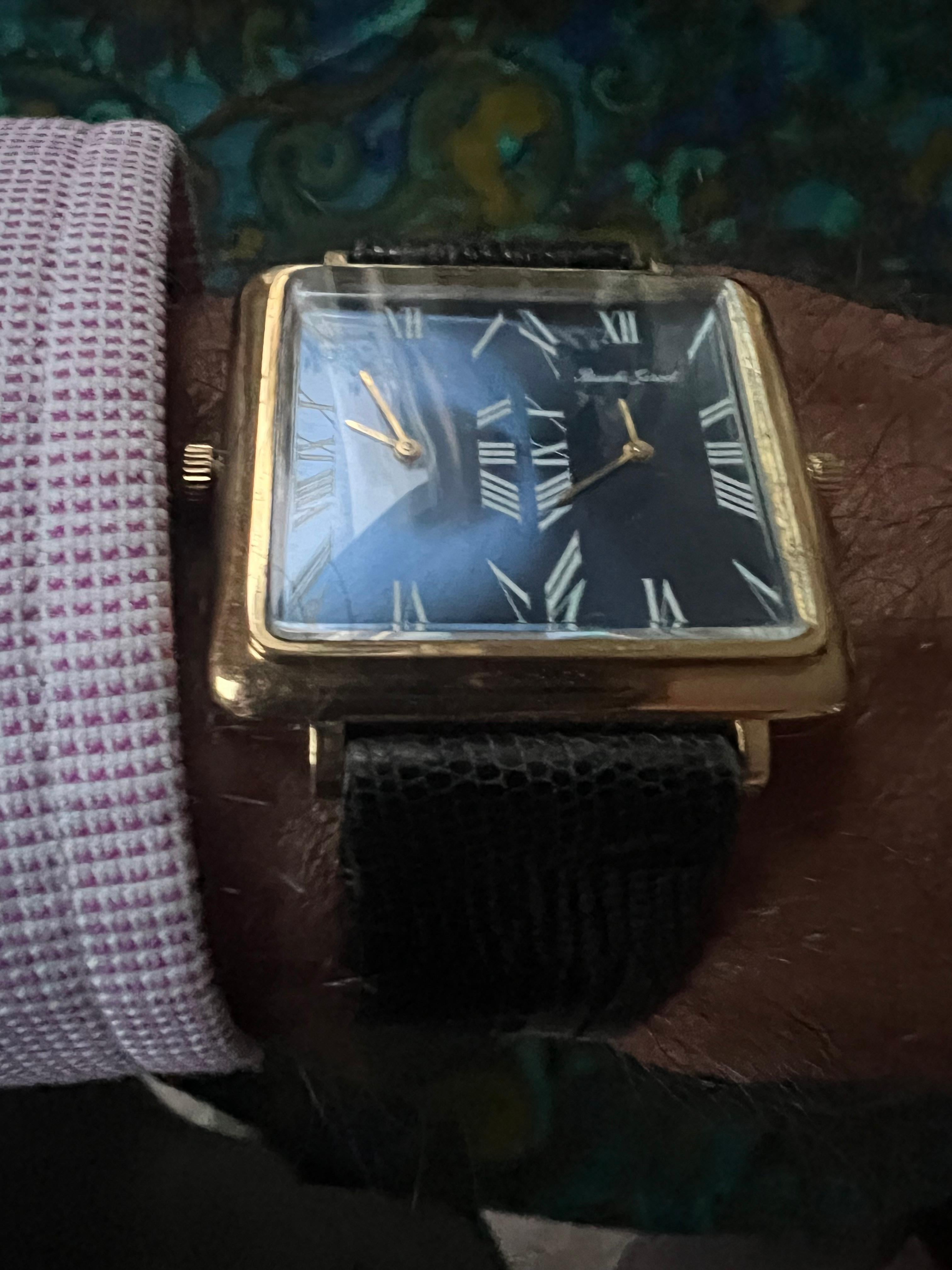 Montre mécanique Dual Time Bueche Girod Ca' 1970's en vente 7