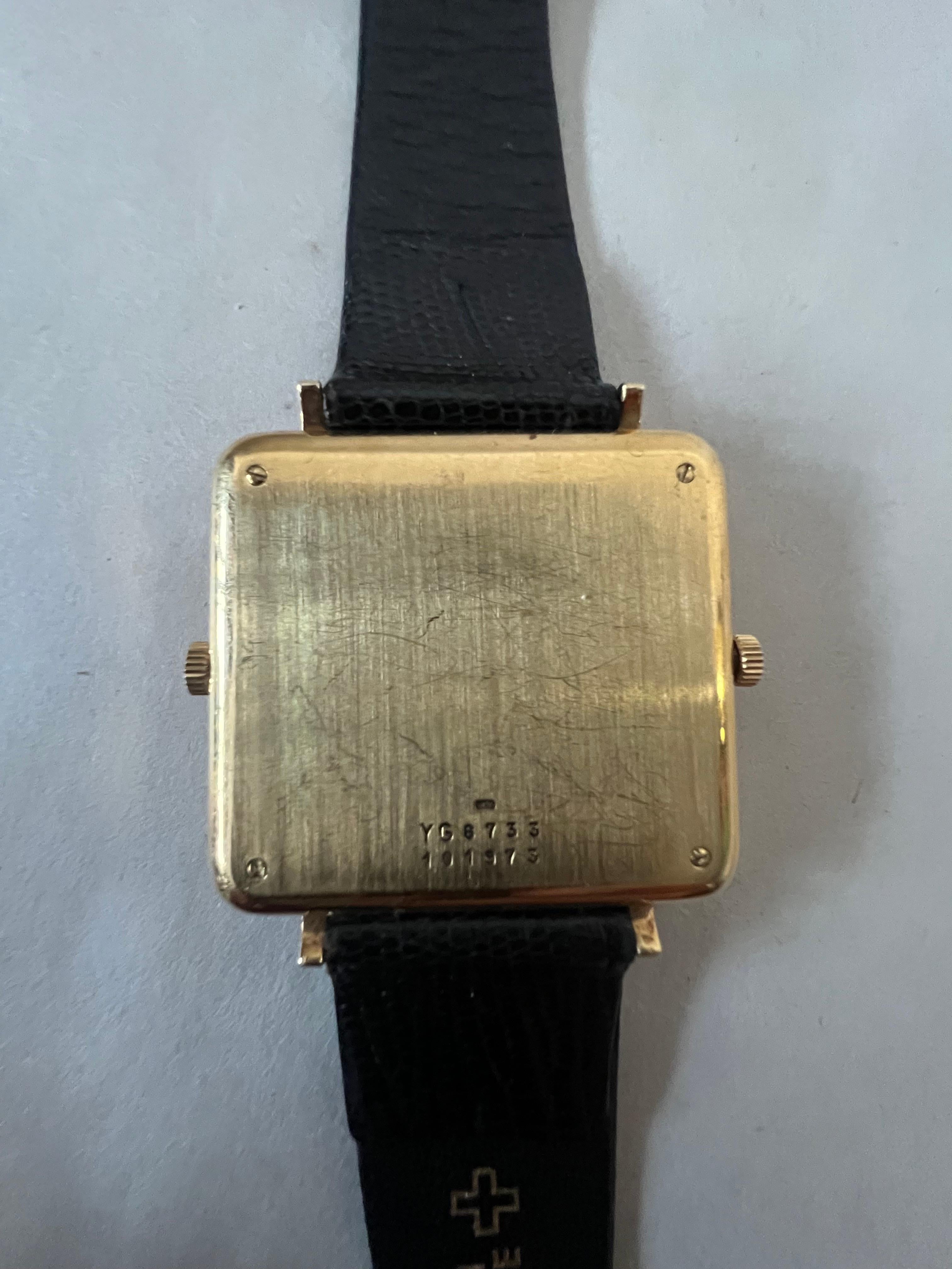 Montre mécanique Dual Time Bueche Girod Ca' 1970's en vente 4