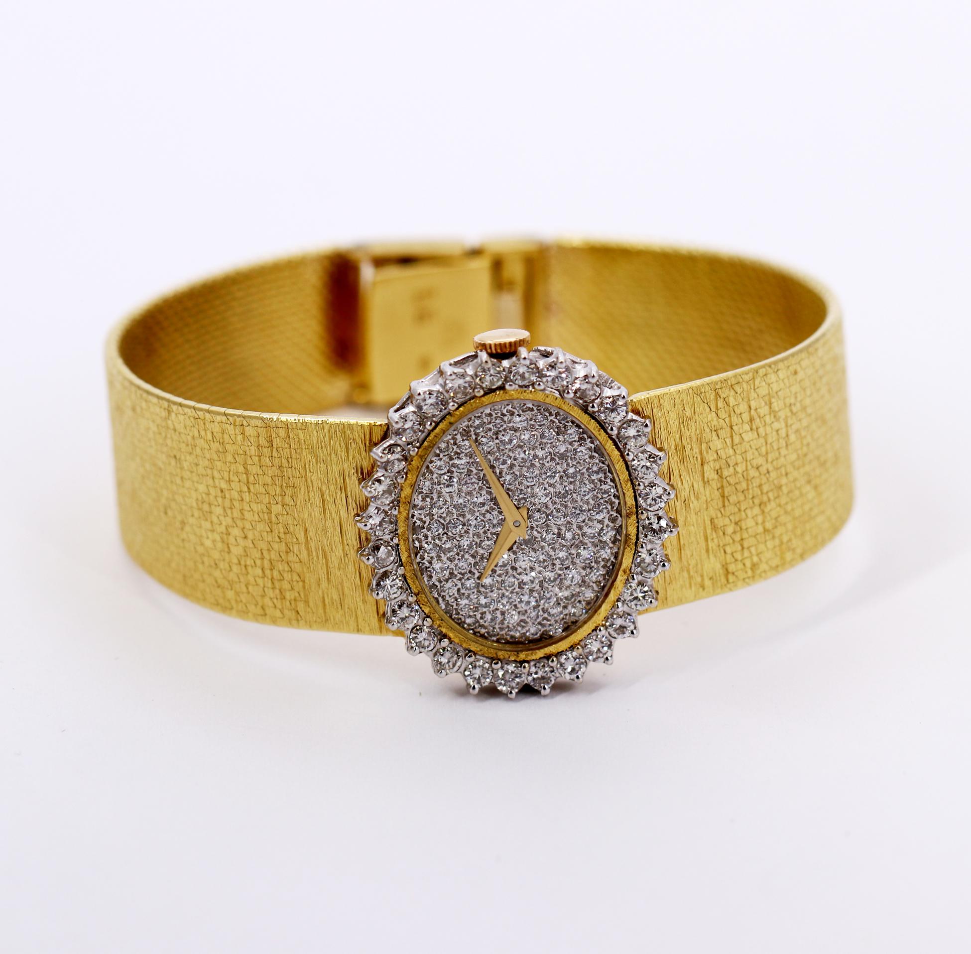 bueche girod 18k gold watch