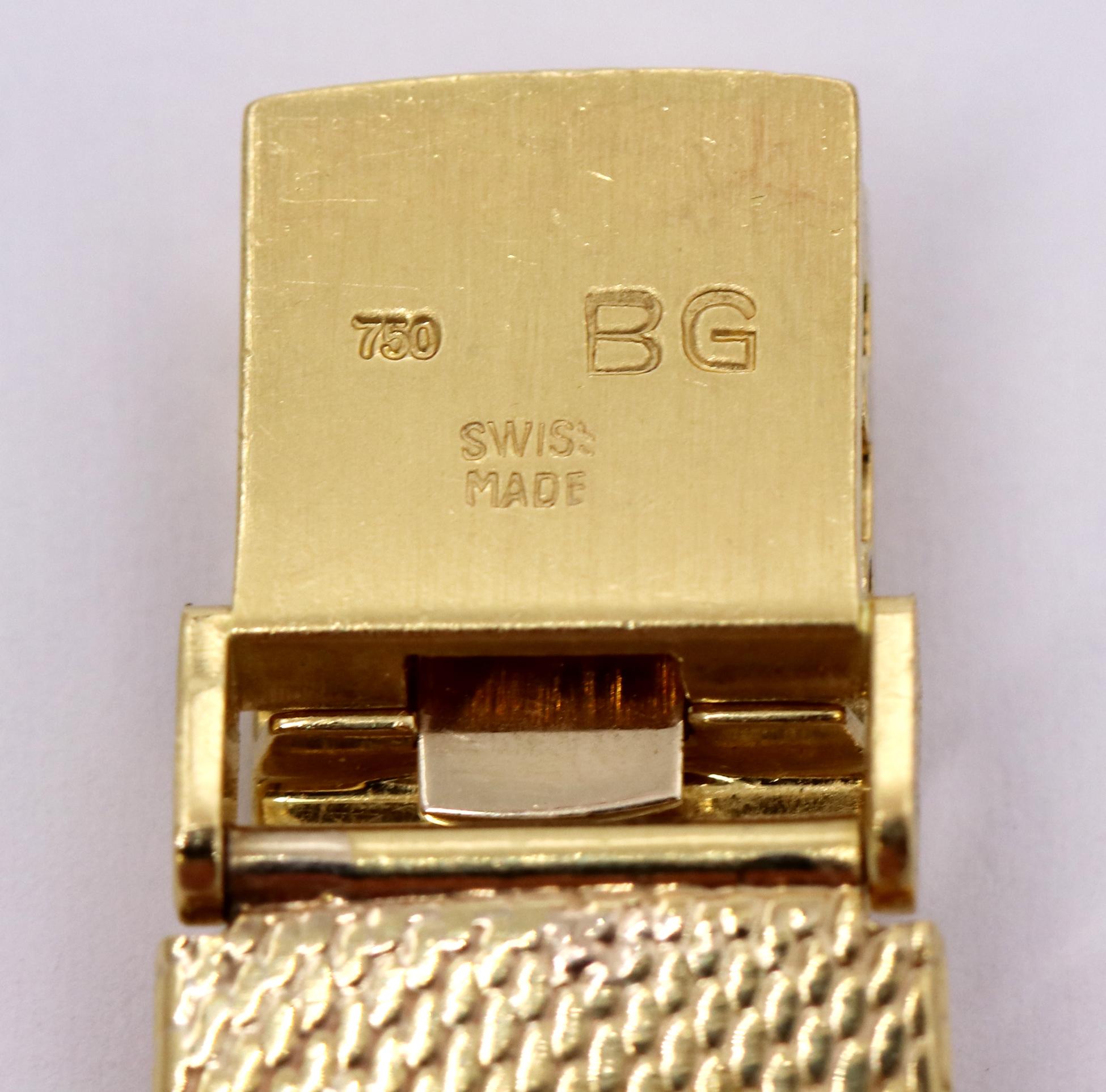 Bueche Girod Gold Watch with Diamond Bezel and Pave Diamond Dial 1
