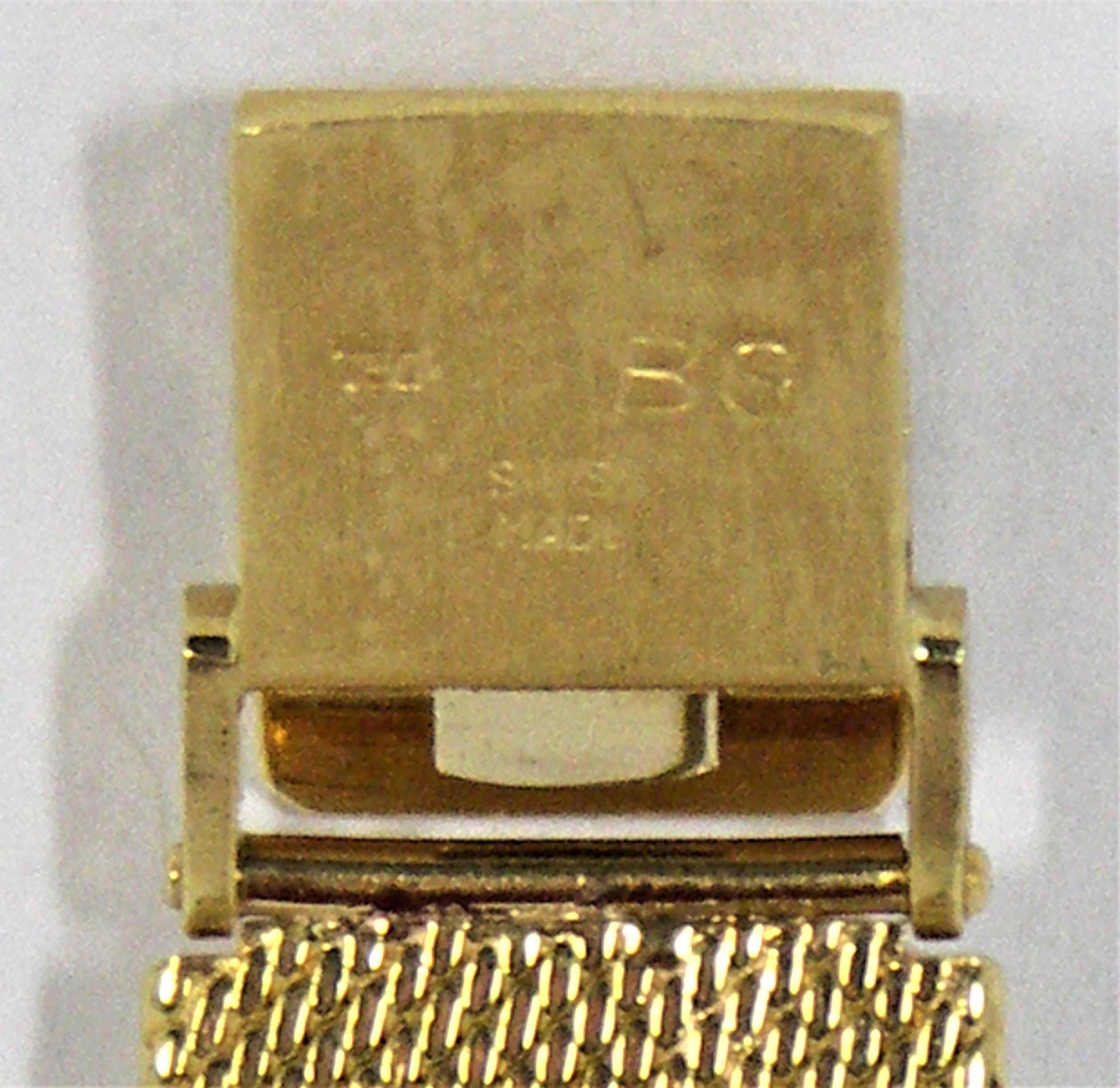 Round Cut Bueche Girod Ladies yellow gold Diamond Quartz Wristwatch
