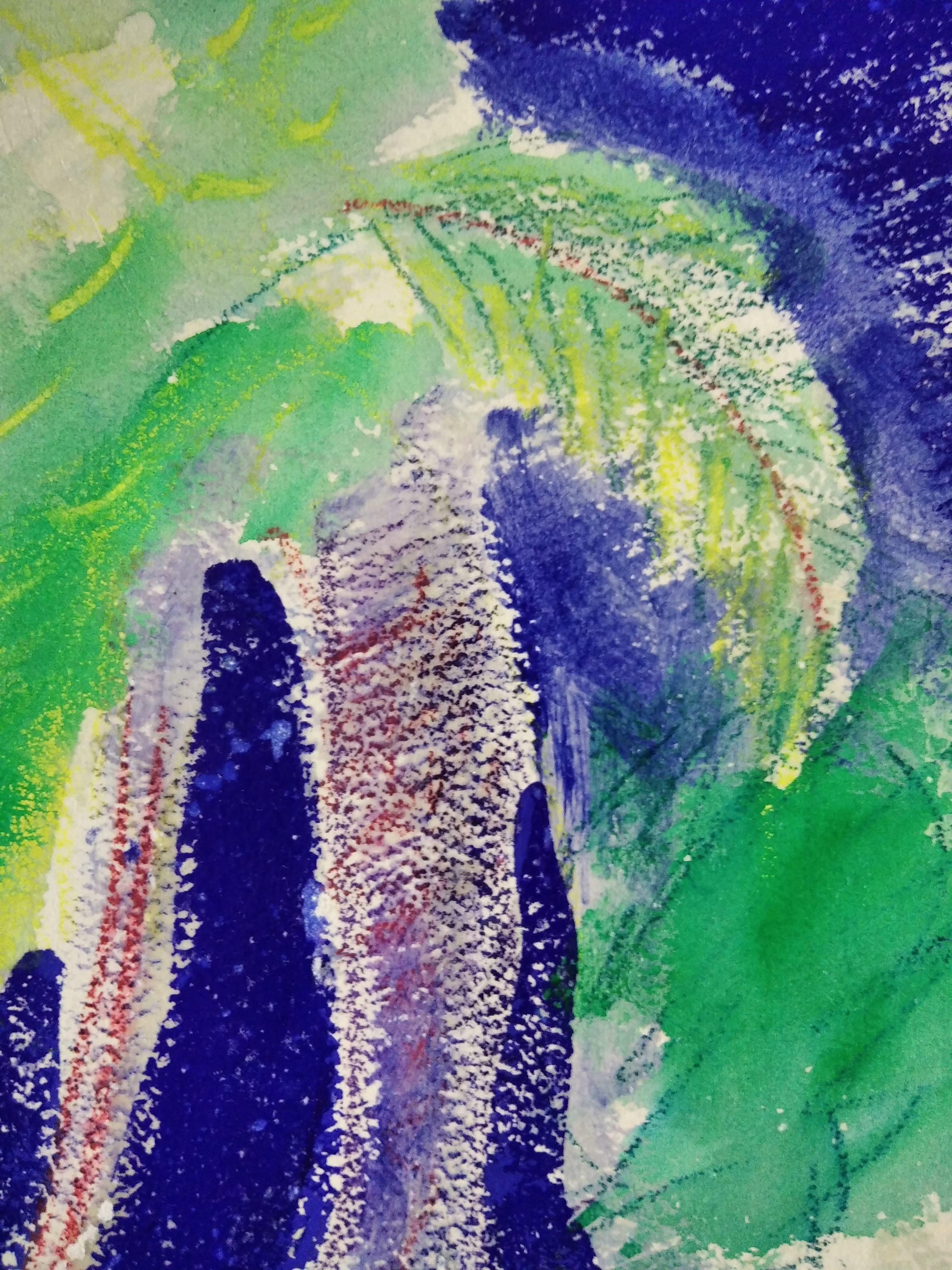 Un jardín de ensueño - Abstract Mixed Media Art by Bueno Carmen