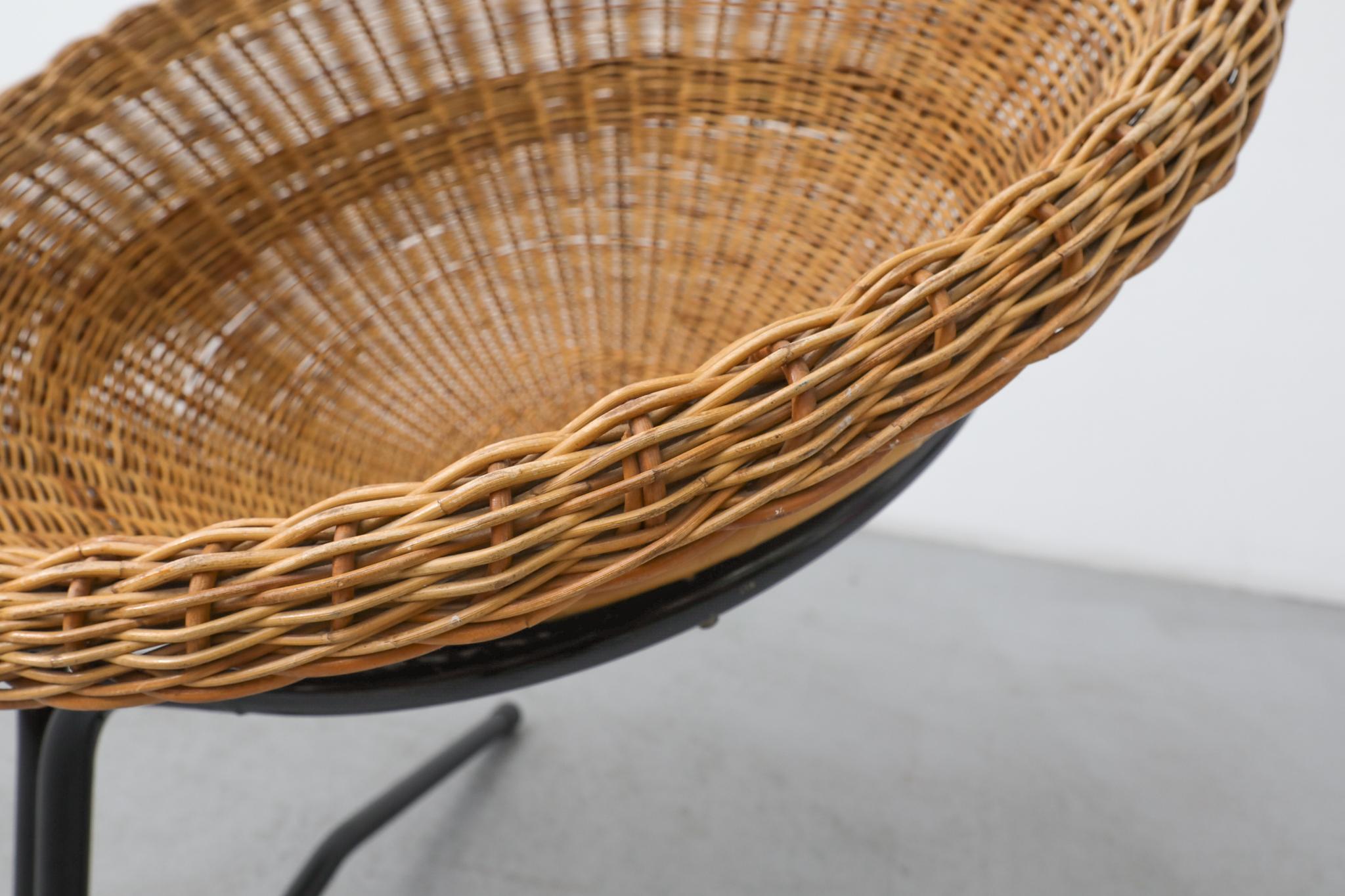 A. Bueno de Mesquita Silla de mimbre flotante de los años 50, Rohe Noordwolde en venta 4