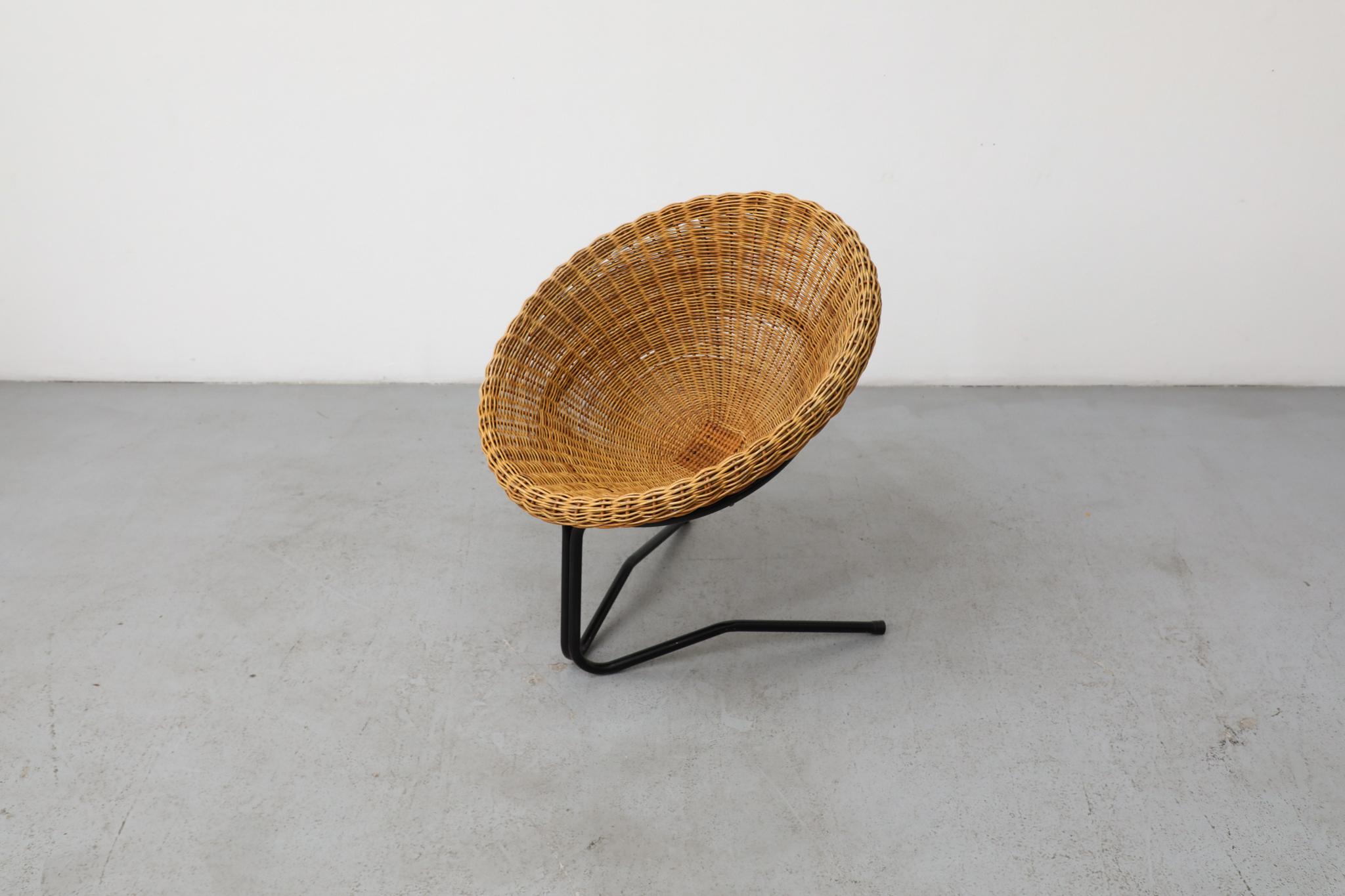 A. Bueno de Mesquita Silla de mimbre flotante de los años 50, Rohe Noordwolde en venta 1