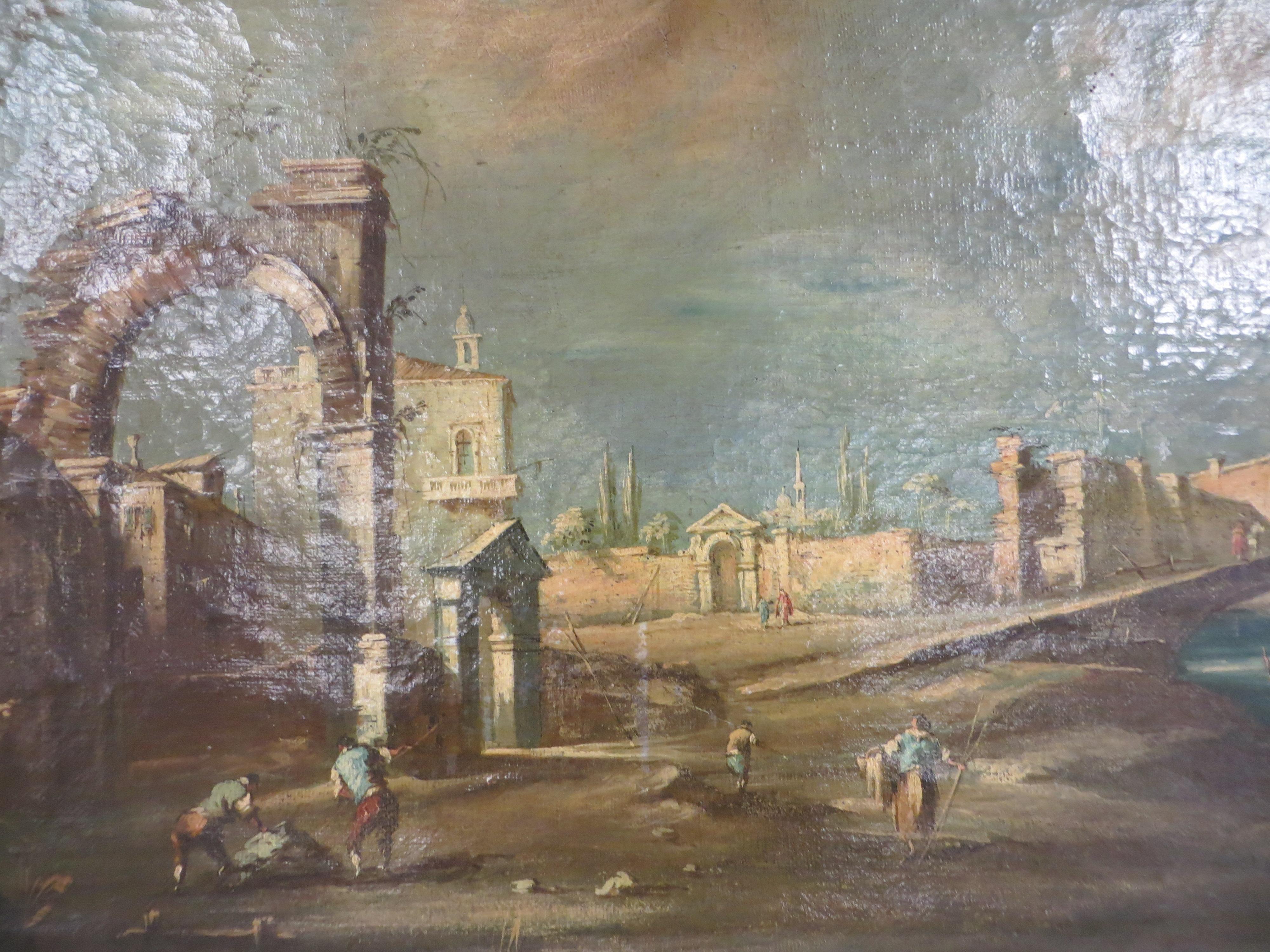 Leon Giuseppe Buono Paesaggio in Italia - Painting Scuola italiana di  BUENO Leon Guiseppe
