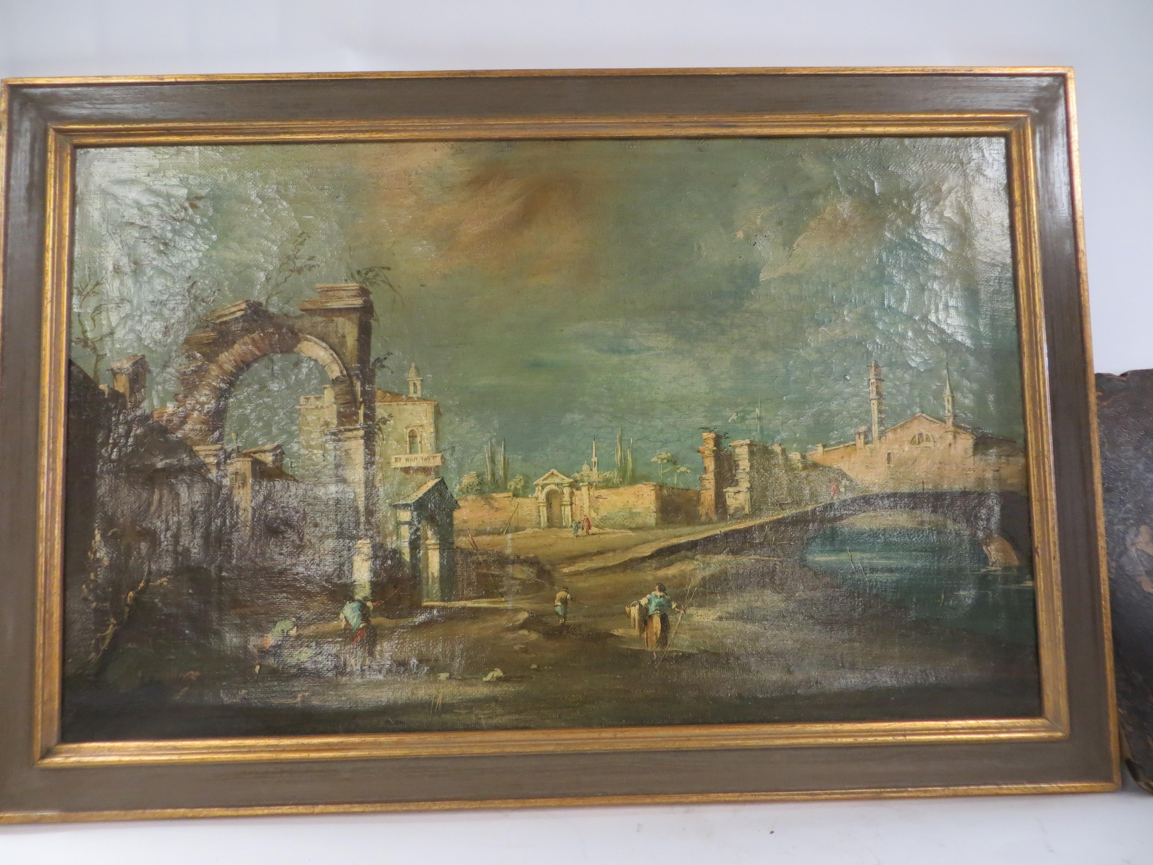 Leon Giuseppe Buono Paesaggio in Italia - Figurative Painting Marrone di  BUENO Leon Guiseppe