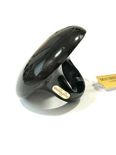 Buffalo Horn Ring with 18k Yellow Gold Accent