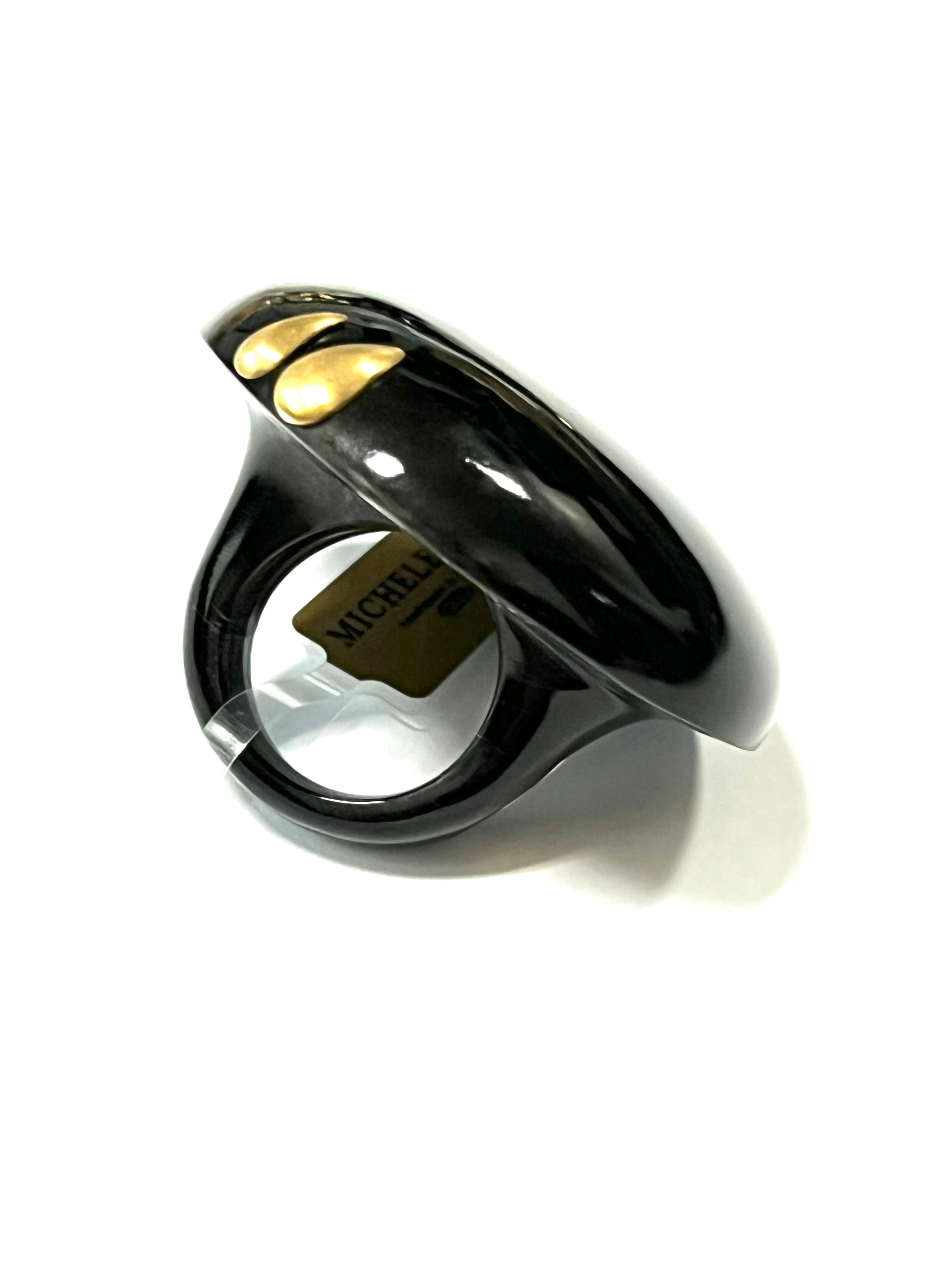 Bufalo Horn Ring 18kt Gold  For Sale