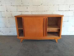bufet portes coulissantes en bois vintage