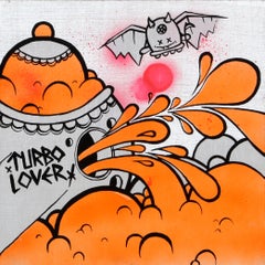 Turbo Lover, Acrylic and Spray Paint on Canvas by Buff Monster