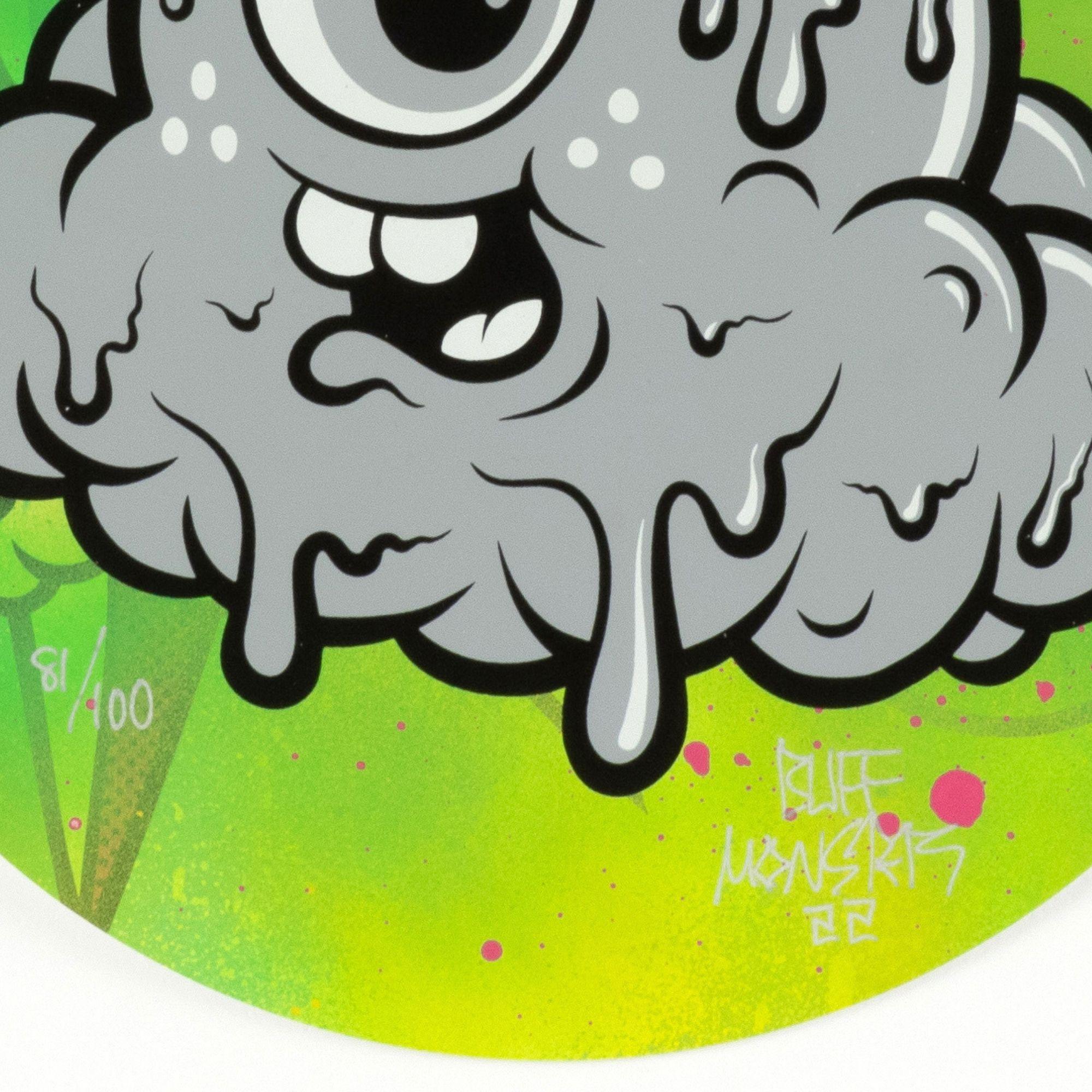Looking forward (Grey/Green) - Print by Buff Monster