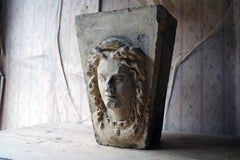 Buff Terracotta Keystone in the Form of a Maiden by George Jennings, c.1870