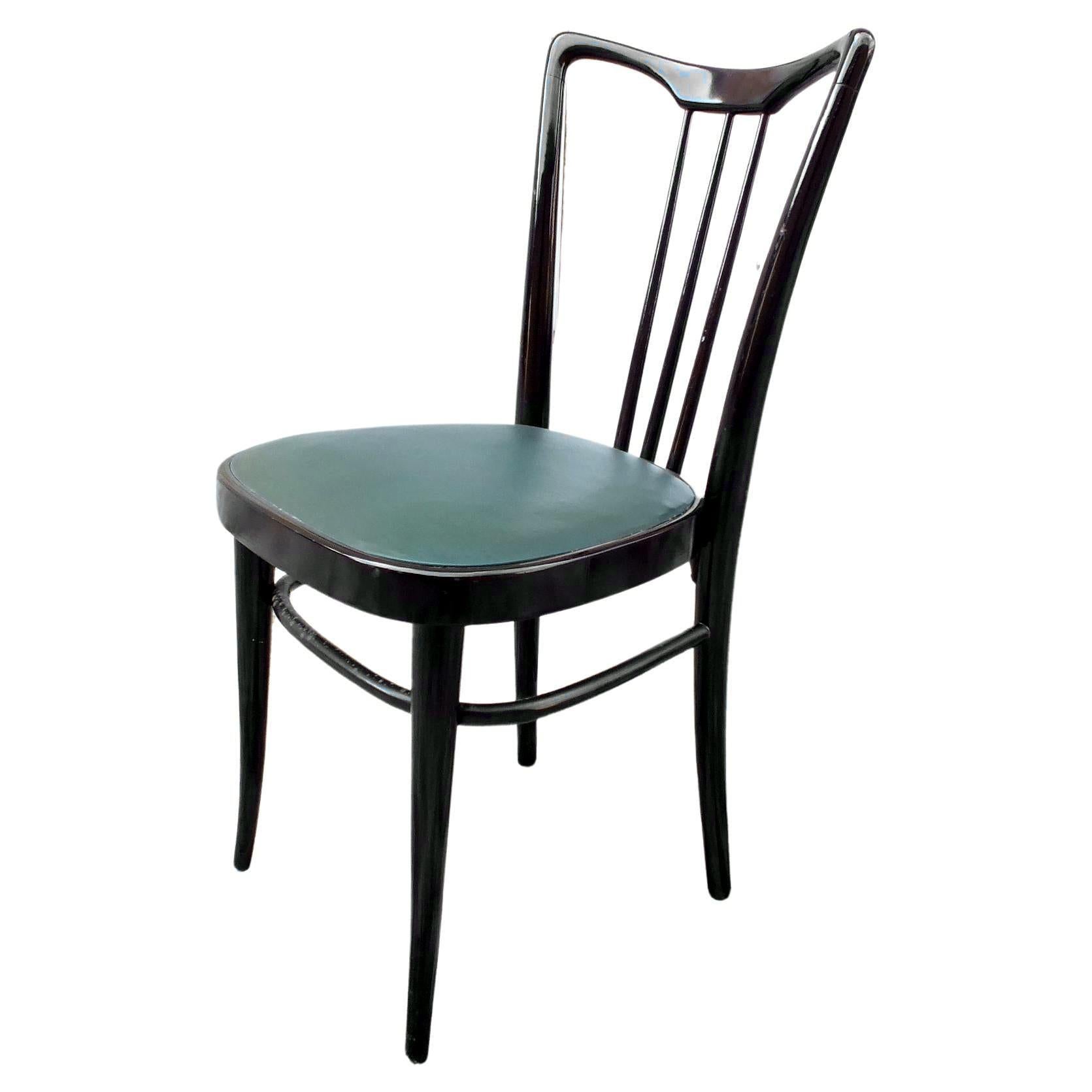 Lacquered Paolo Buffa, attributed, elegant set of six chairs period decò years '40 For Sale